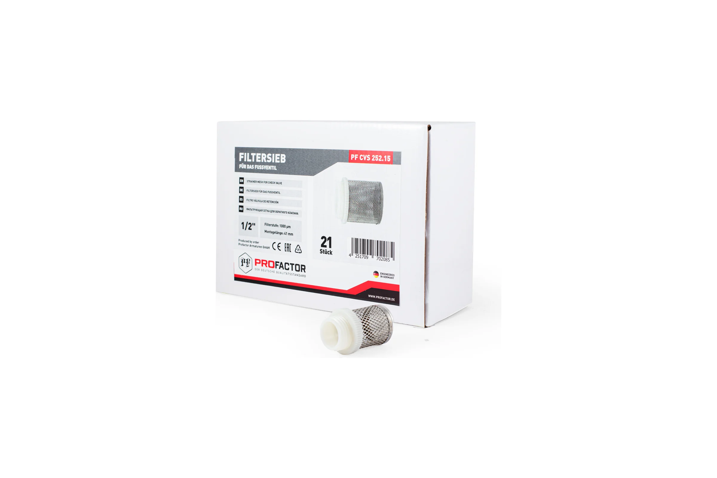 Фильтрующая сетка обратного клапана PROFACTOR 1/2" PF CVS 252.15