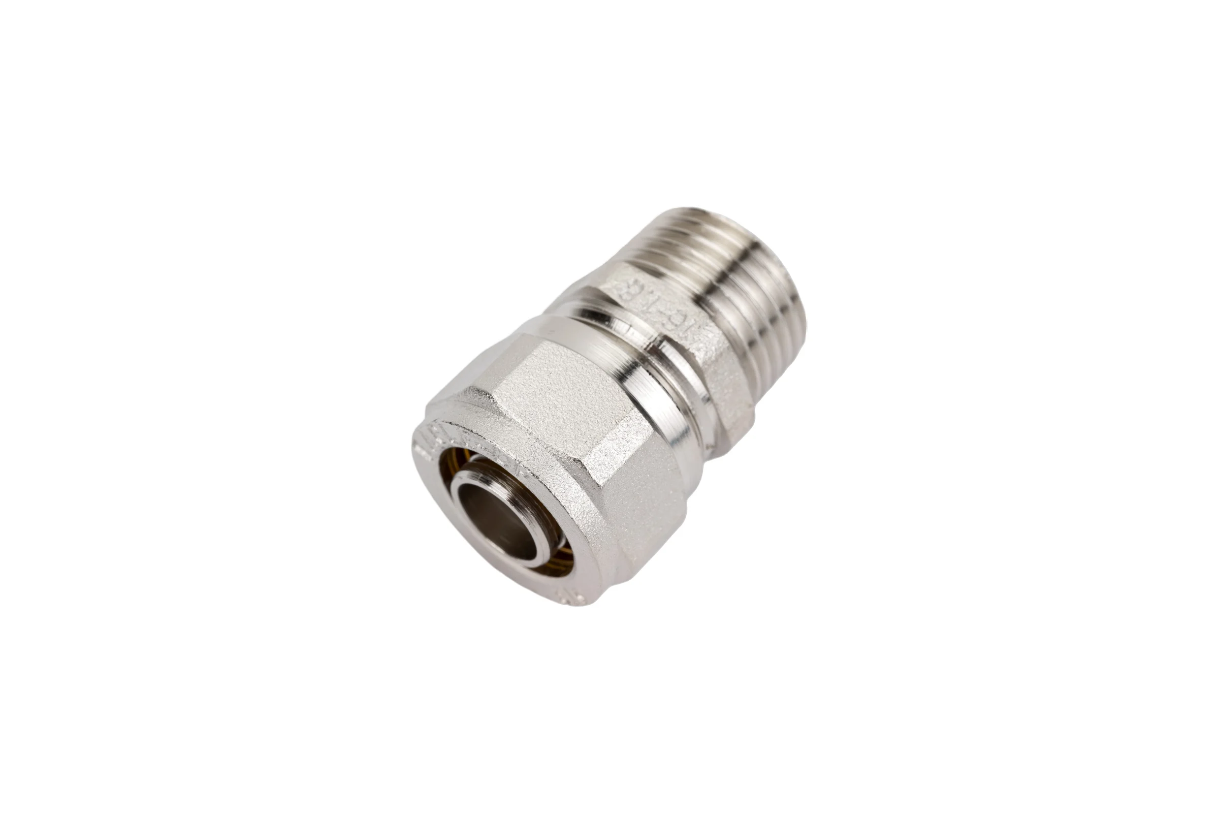 Прямой соединитель BYR PEX Н.Р. 1/2" х 16 (1.8) для подключения приборов, никель 1080