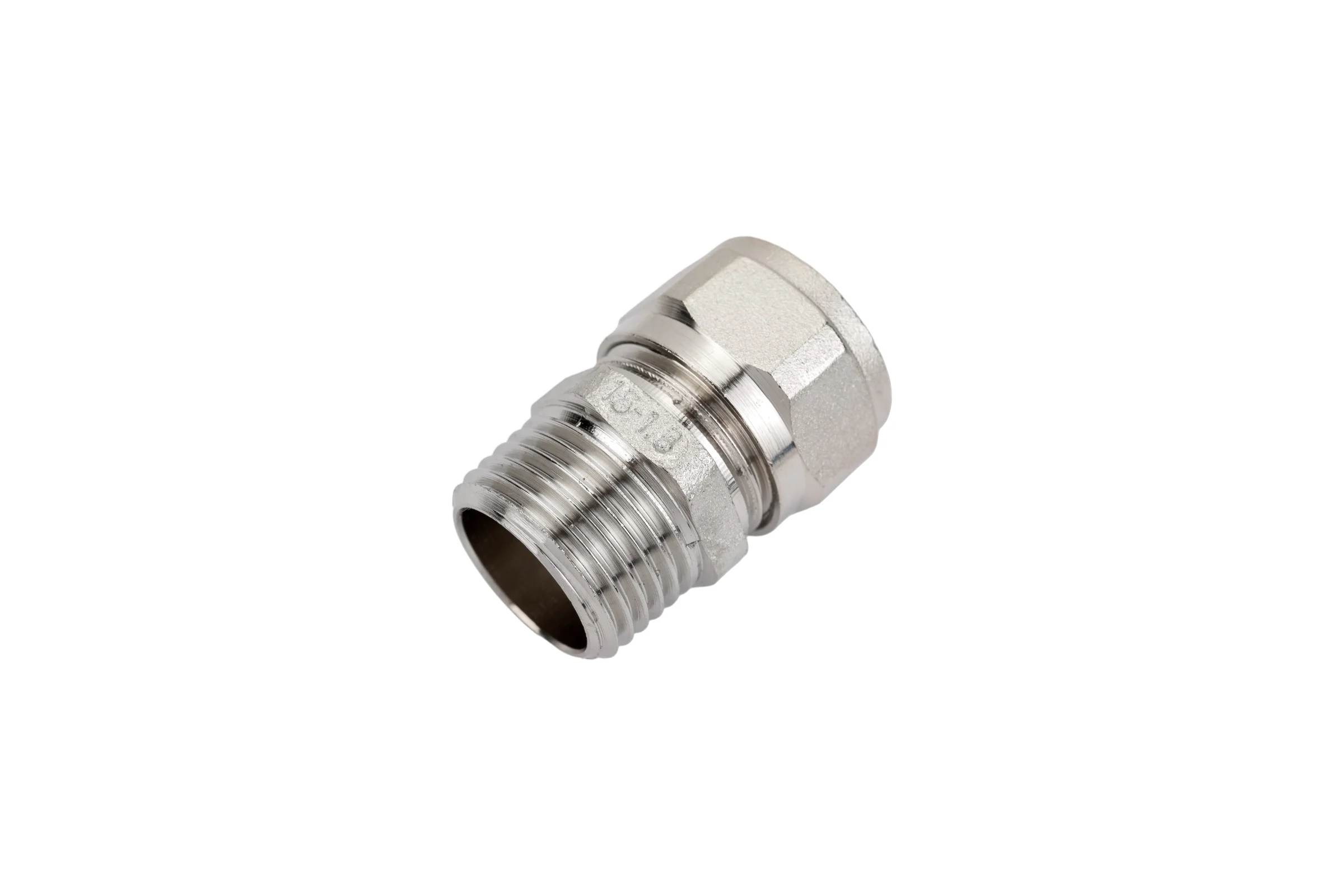 Прямой соединитель BYR PEX Н.Р. 1/2" х 16 (1.8) для подключения приборов, никель 1080