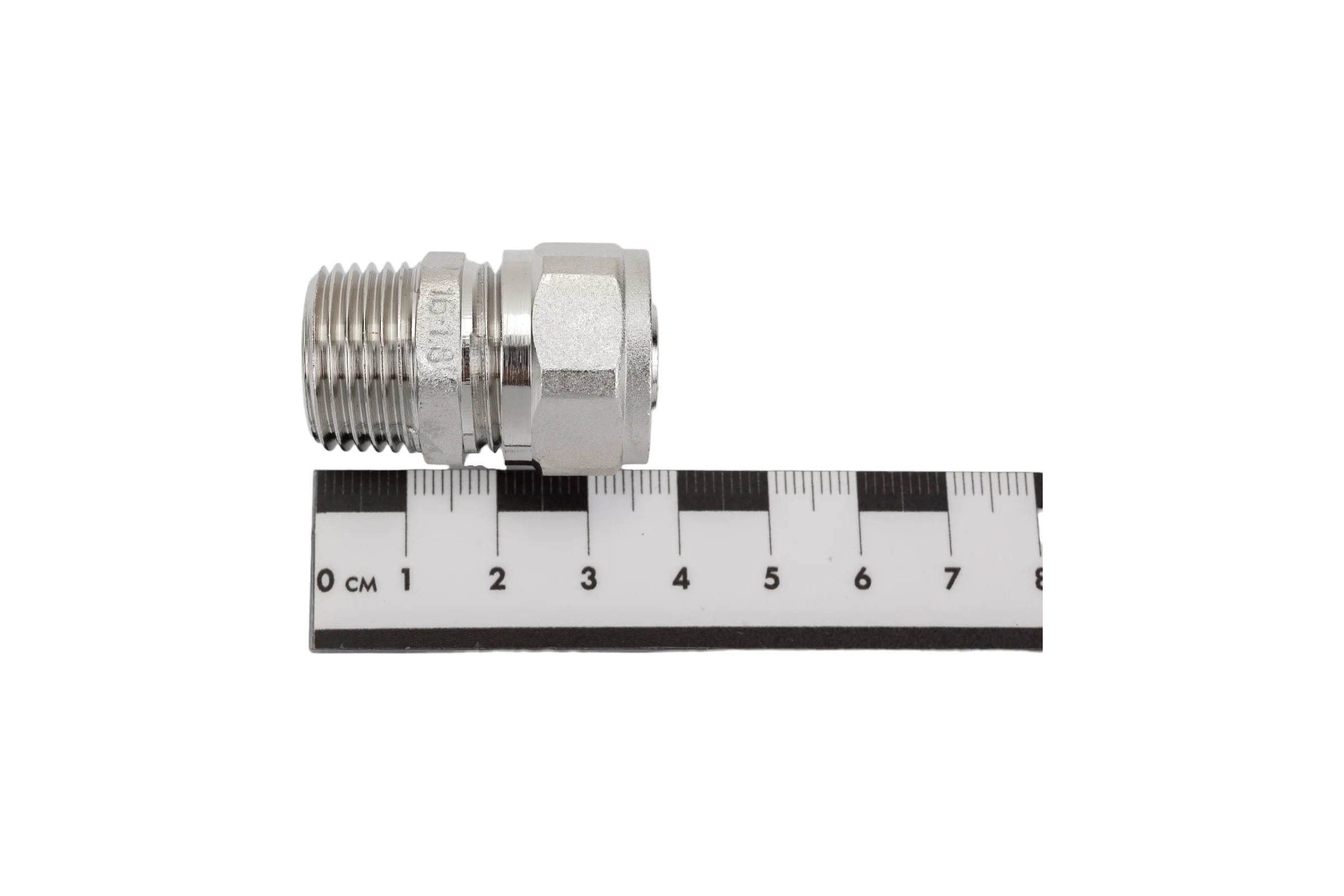 Прямой соединитель BYR PEX Н.Р. 1/2" х 16 (1.8) для подключения приборов, никель 1080