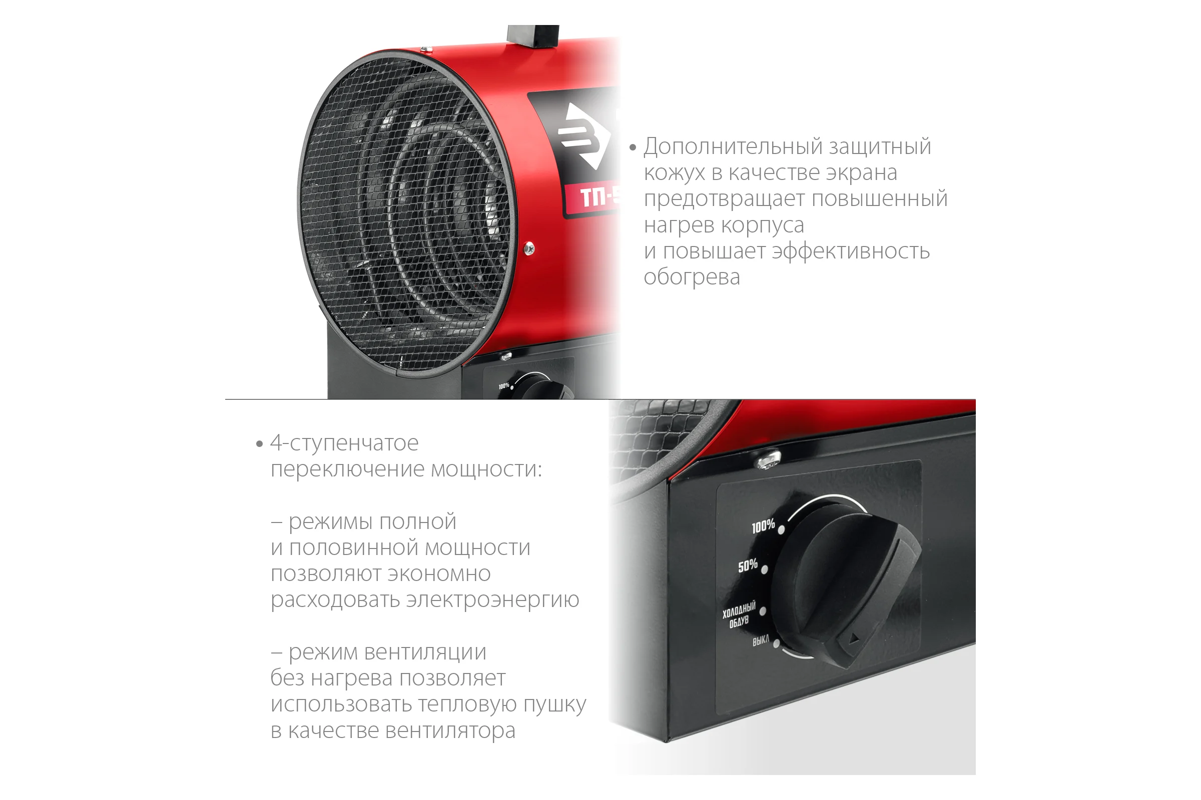 Электрическая тепловая пушка ЗУБР 4.8 кВт ТП-5