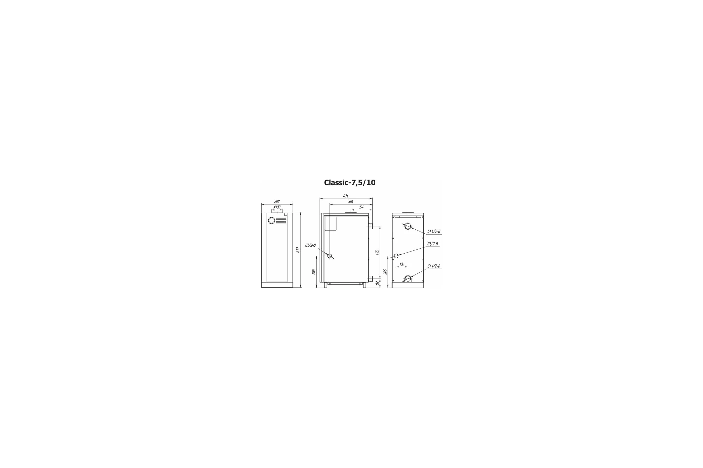Напольный газовый котёл lemax Classic-7,5 ЦБ-00145328