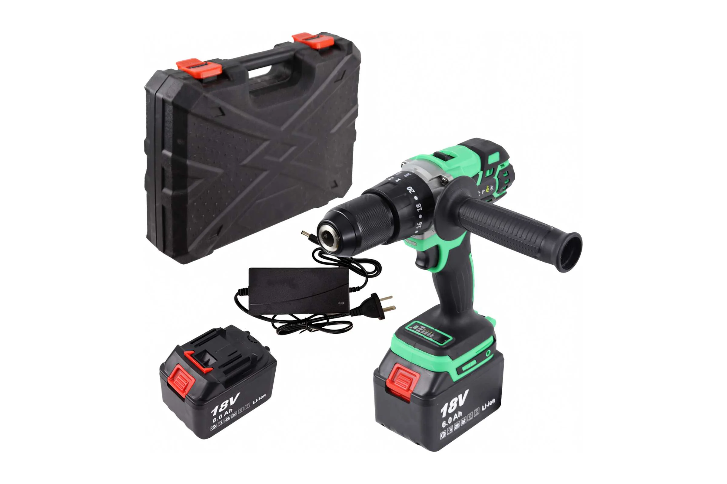 Аккумуляторная ударная дрель-шуруповерт Zitrek Green Impact 18V (18В, Li-ion 2x5.0Ач) 063-4046