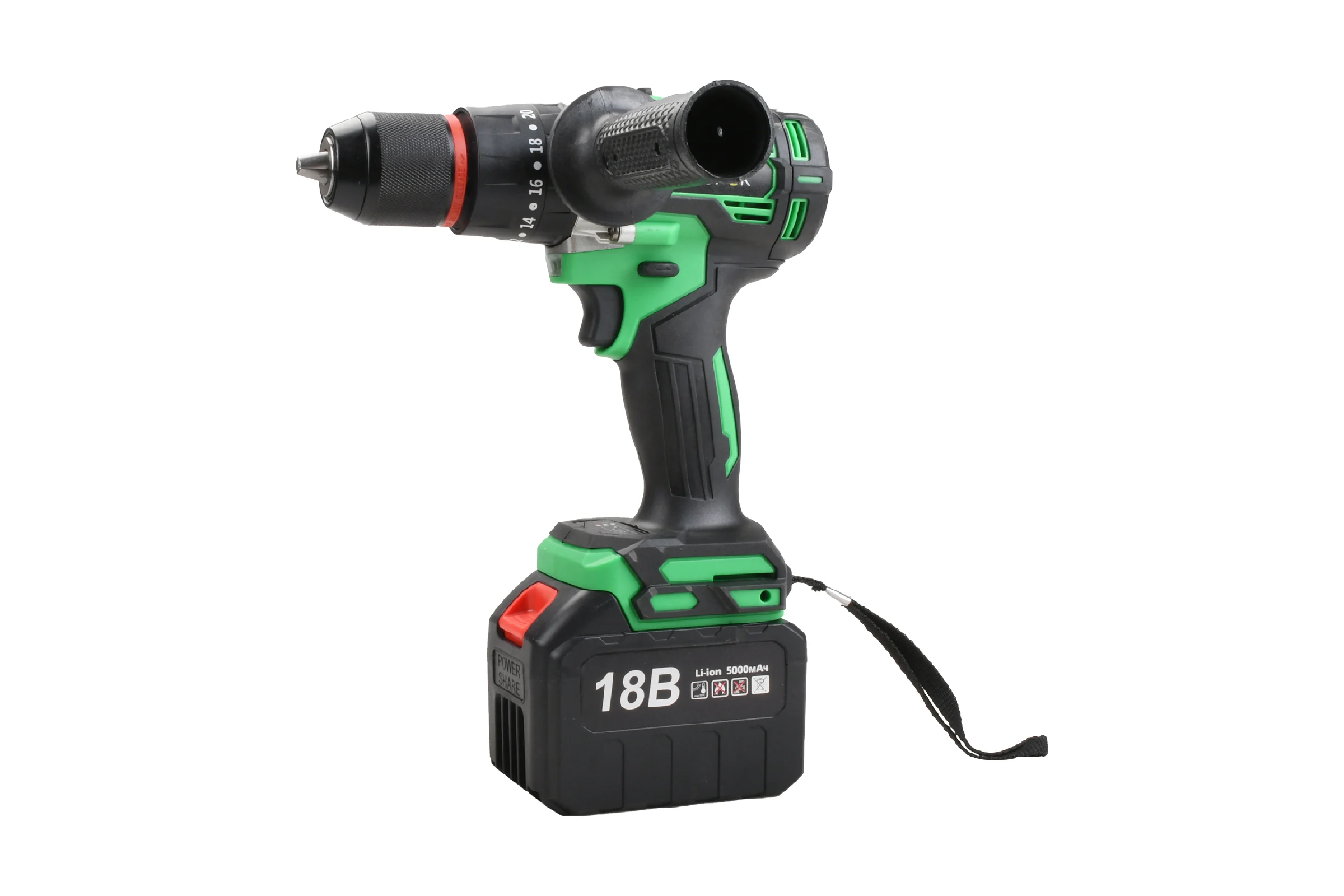 Аккумуляторная ударная дрель-шуруповерт Zitrek Green Impact 18V (18В, Li-ion 2x5.0Ач) 063-4046