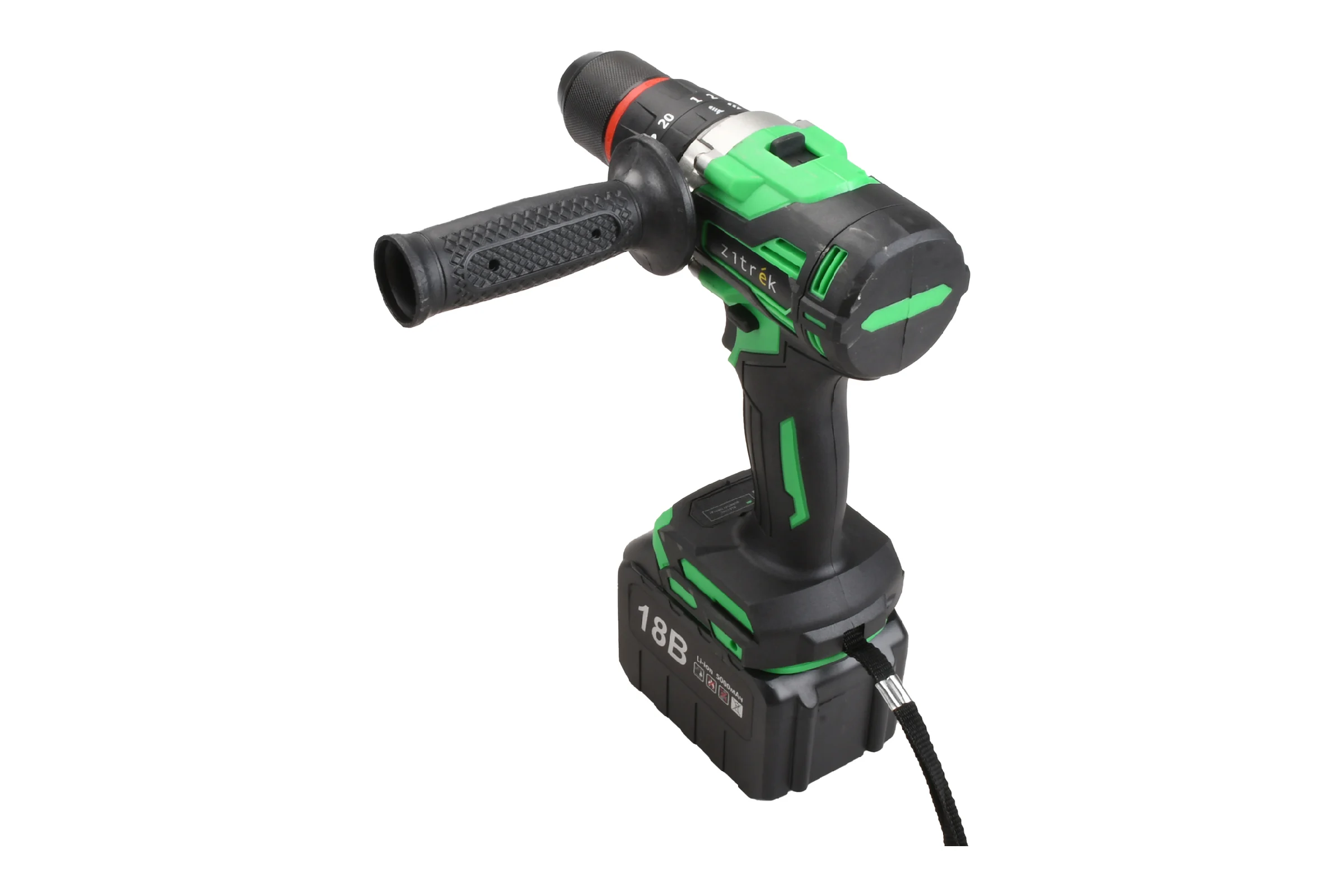 Аккумуляторная ударная дрель-шуруповерт Zitrek Green Impact 18V (18В, Li-ion 2x5.0Ач) 063-4046