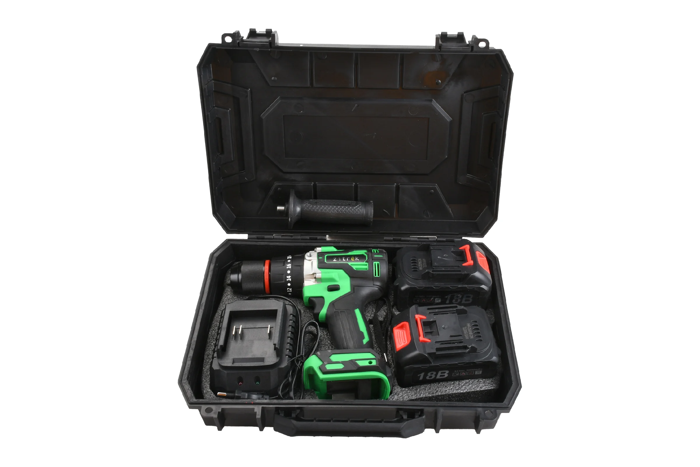 Аккумуляторная ударная дрель-шуруповерт Zitrek Green Impact 18V (18В, Li-ion 2x5.0Ач) 063-4046