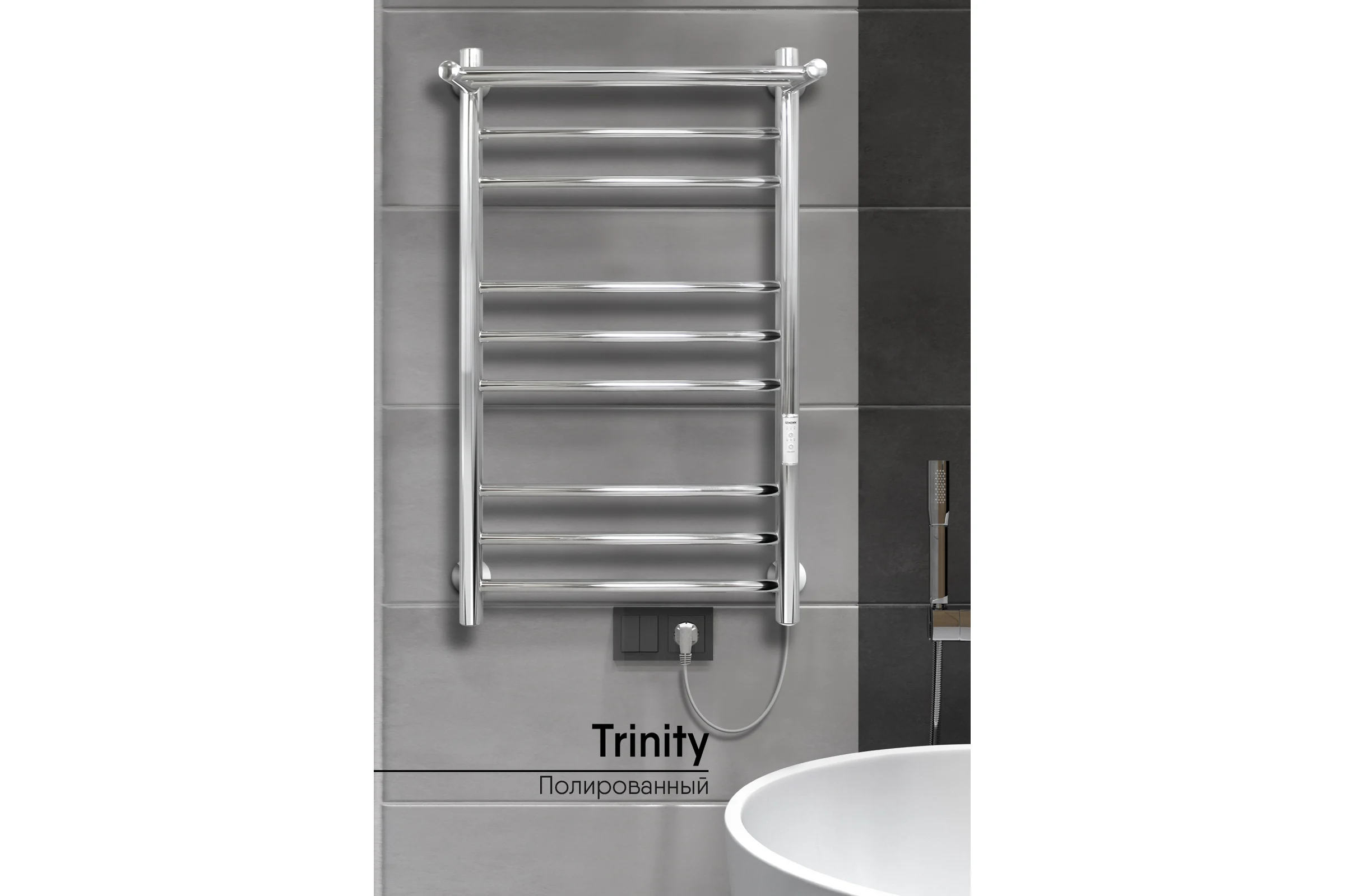 Полотенцесушитель INDIGO Line Trinity с полкой (electro) 80/40 LСLTE80-40PRt