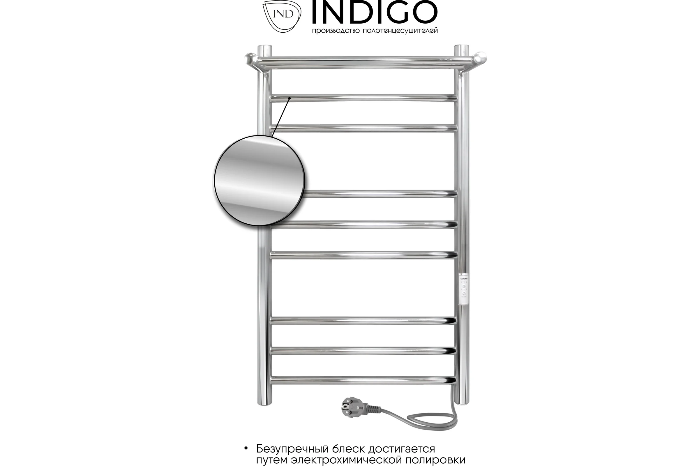 Полотенцесушитель INDIGO Line Trinity с полкой (electro) 80/40 LСLTE80-40PRt