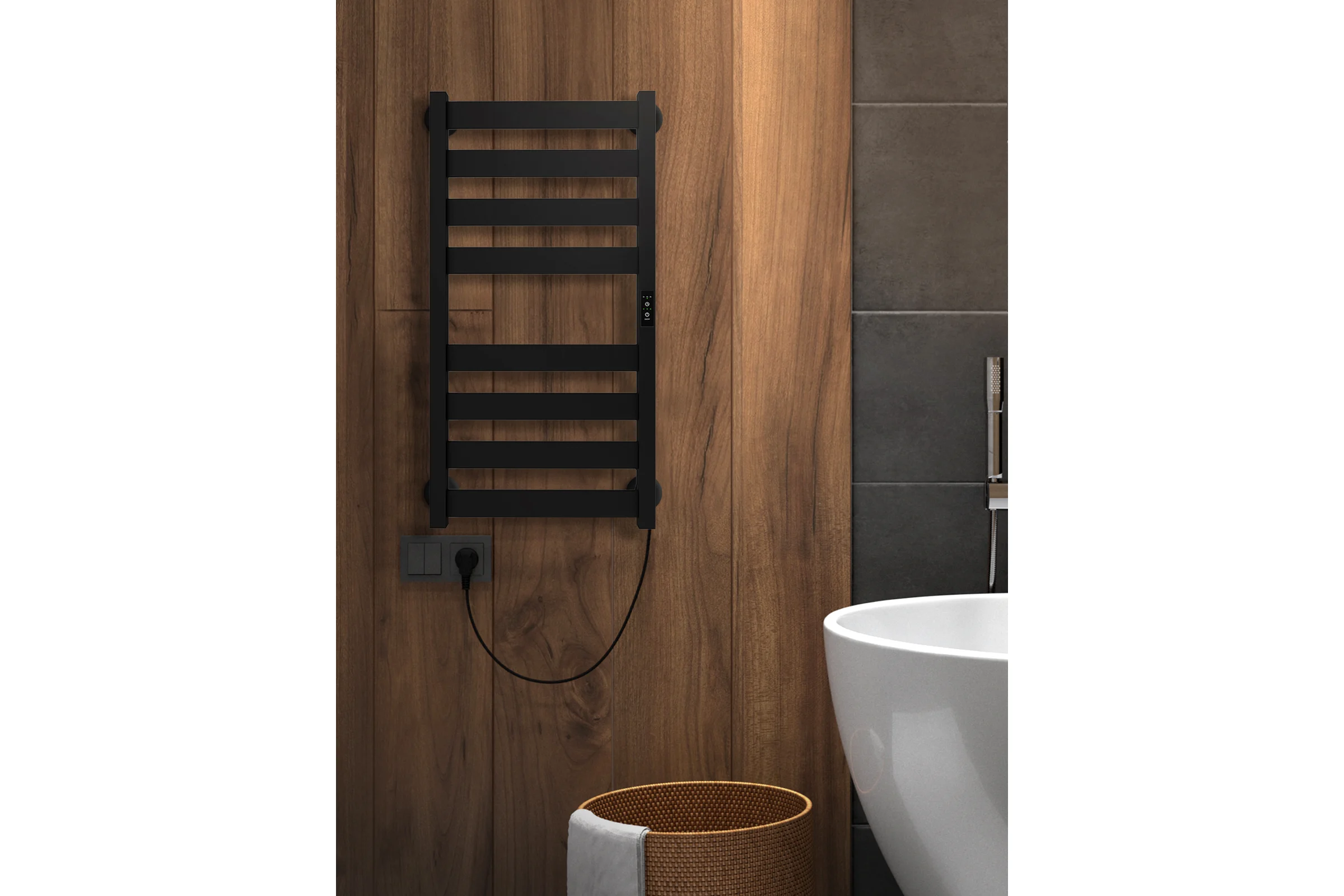 Полотенцесушитель INDIGO Oktava Slim 5 (electro) 80/40 LСLOKS5E80-40BRRt