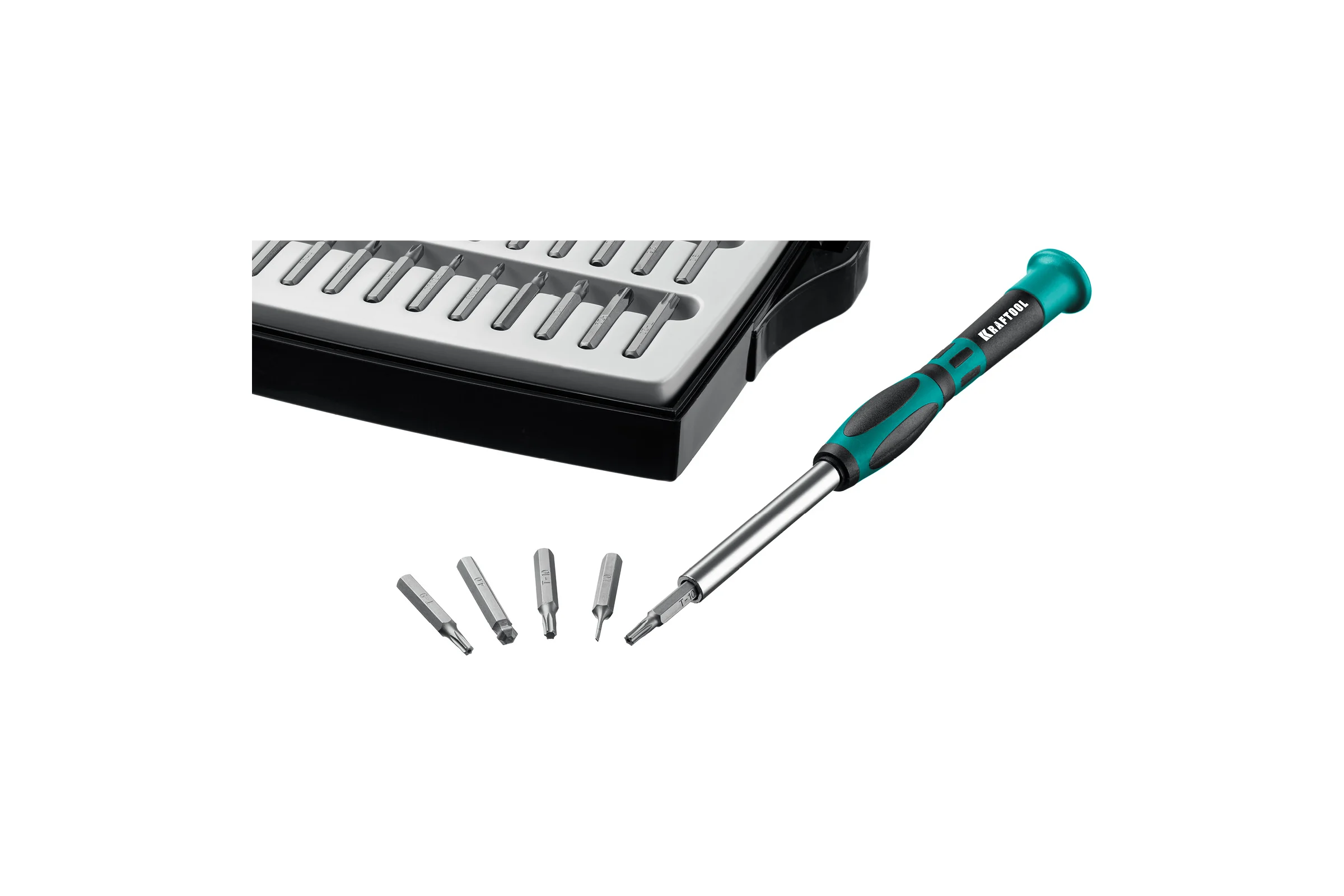 Отвертка для точных работ KRAFTOOL Precision-51 со сменными битами 51 предмет 25691