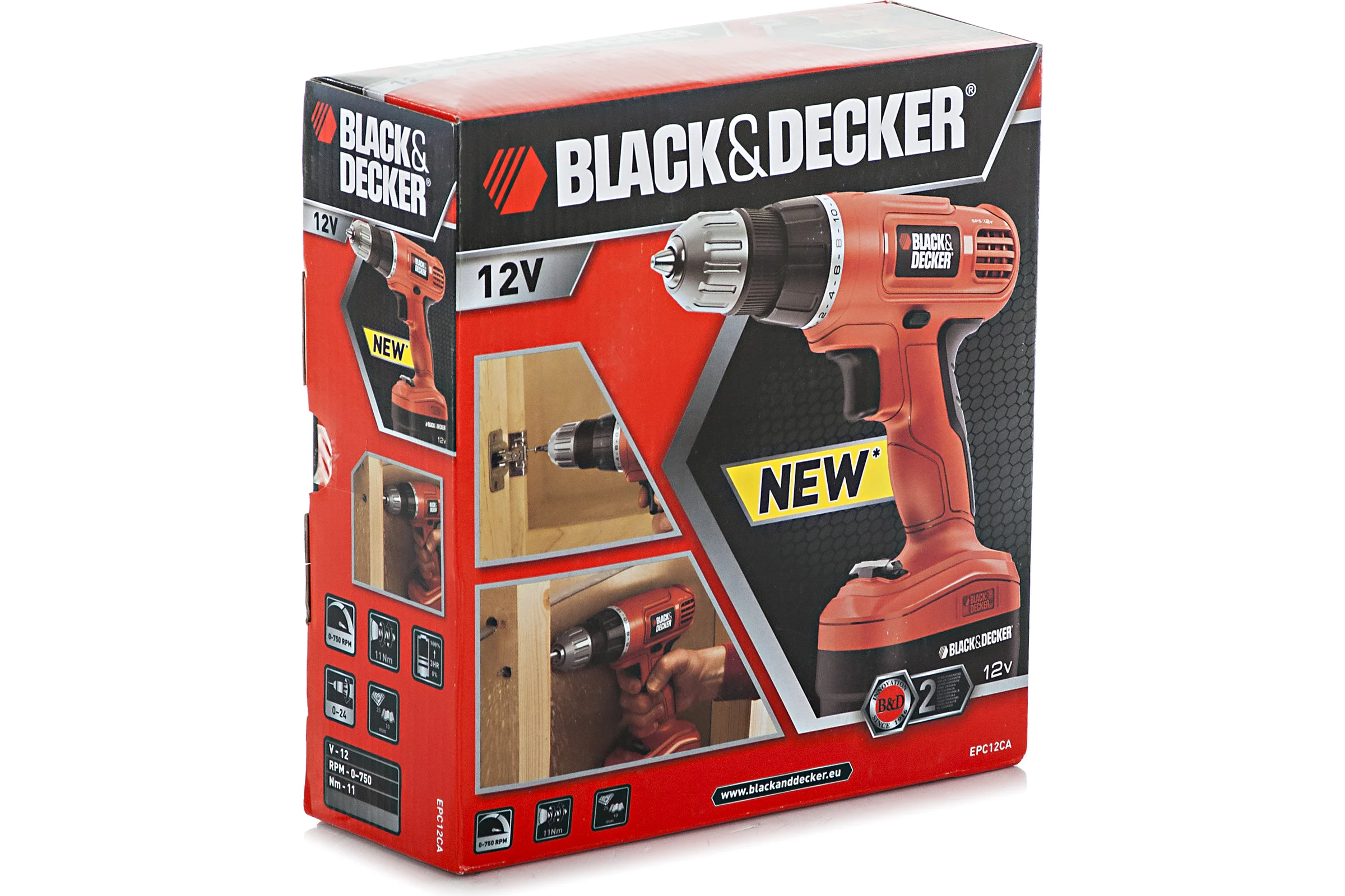 Аккумуляторная дрель-шуруповерт Black+Decker EPC 12 CA
