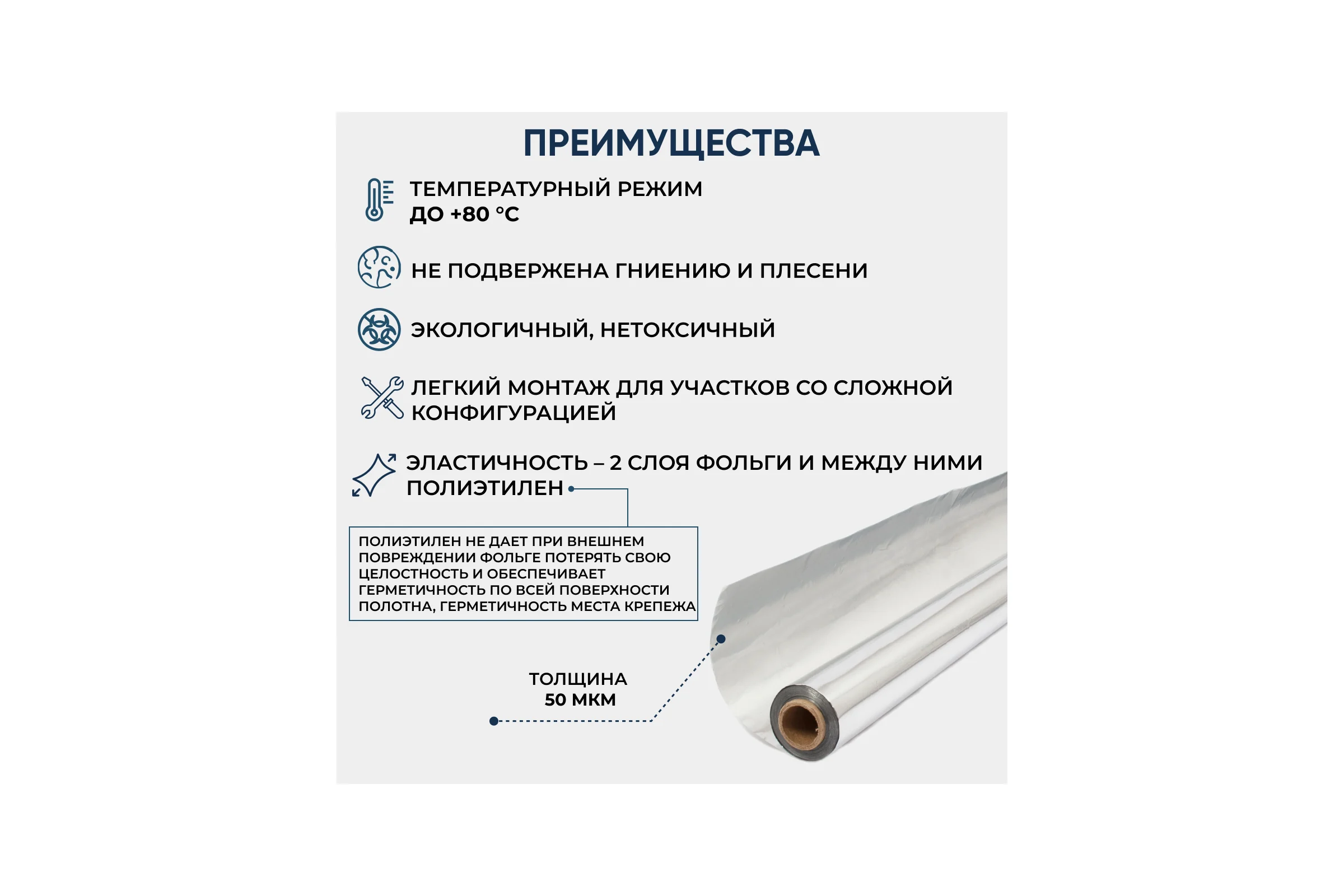 Фольга для бани, сауны Megaflex М50 1 м х 20 м, 20 кв. м FOIM.100.20