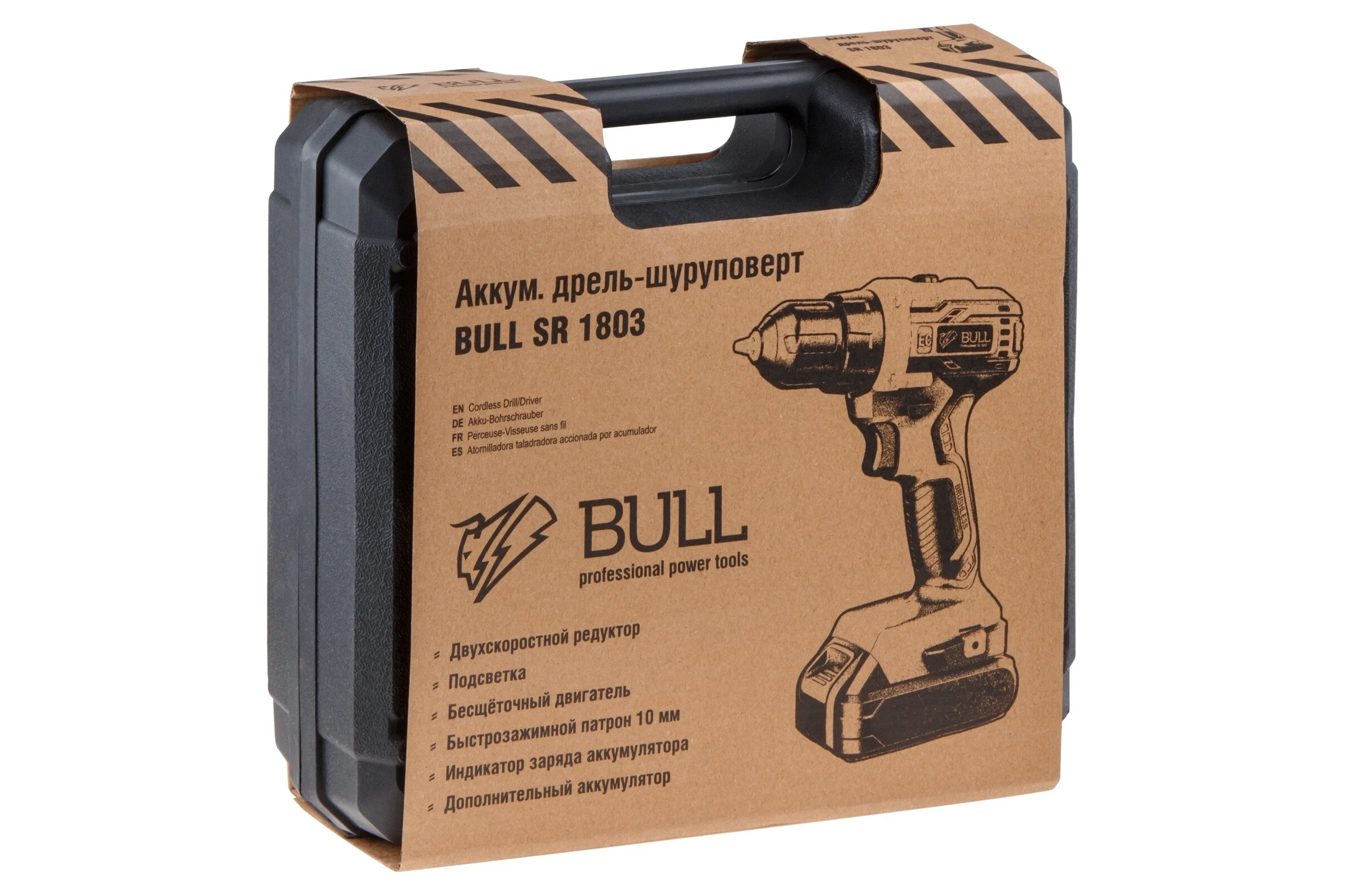 Аккумуляторная дрель-шуруповерт BULL SR 1803 0329105