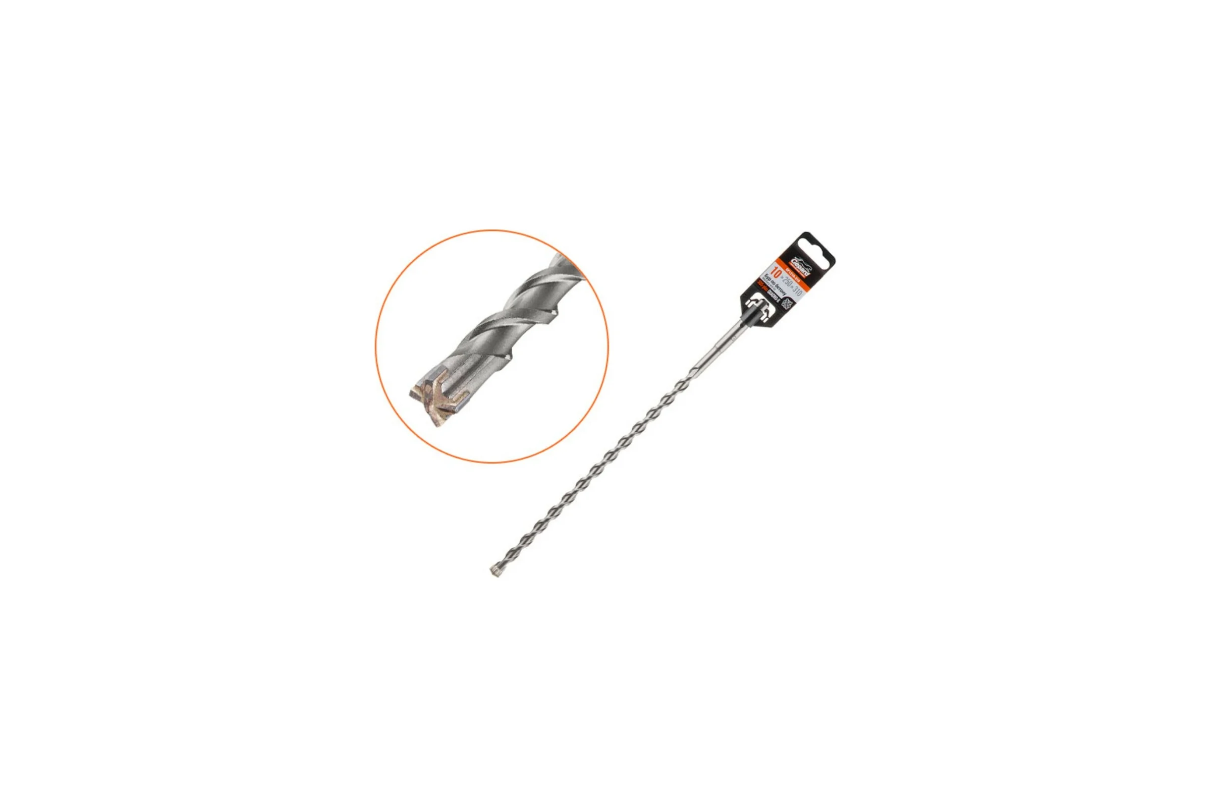 Бур сверло 10x250x310 мм, SDS-plus, Quadro-x GEPARD GP1210-310
