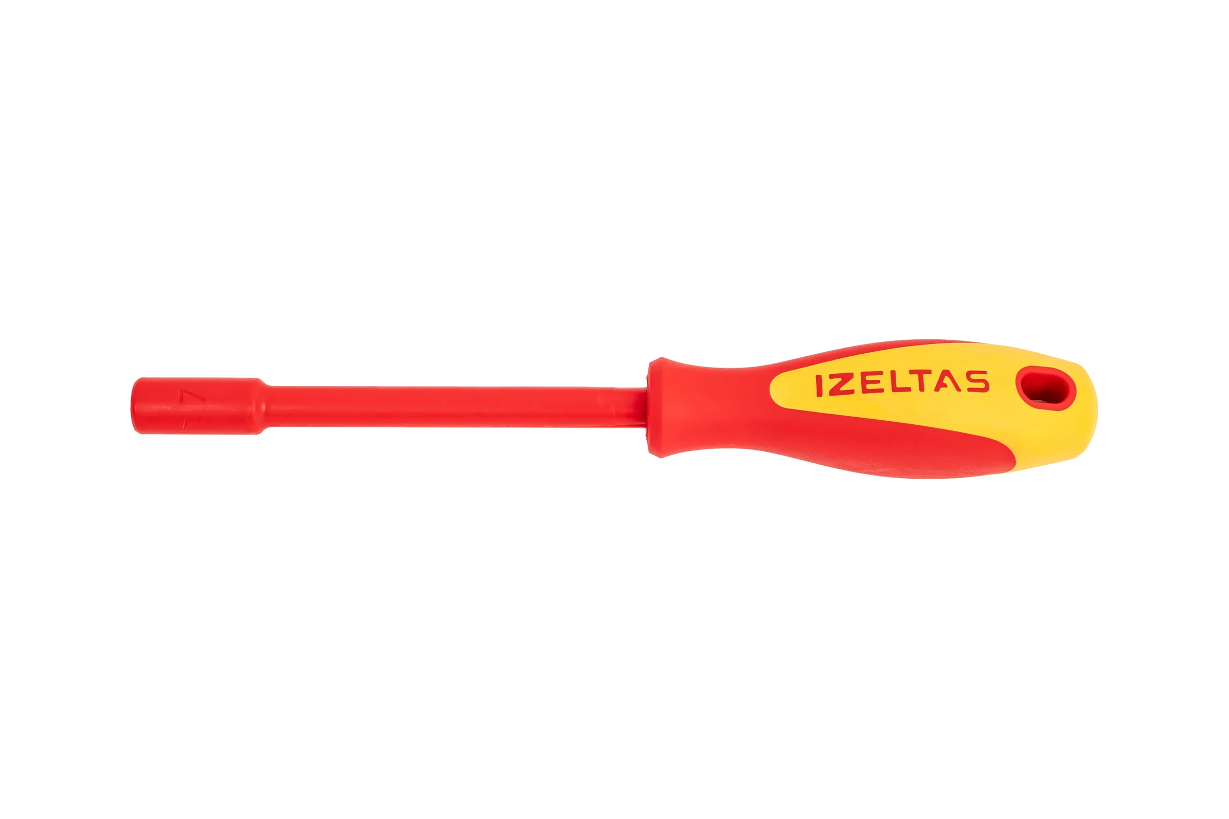 Диэлектрический ключ-отвёртка IZELTAS 1000V, торцевой, 7мм, длина 230 мм 4773190070