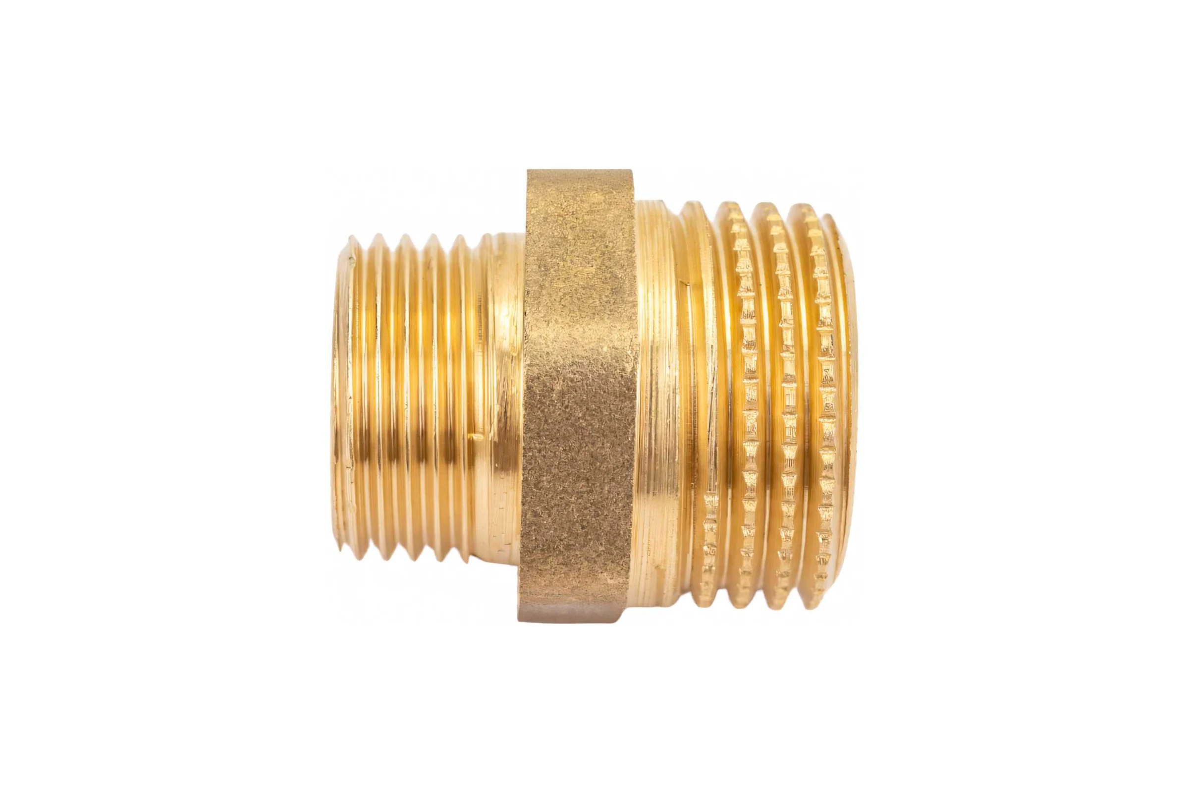 Ниппель переходной LD PRIDE DN15х10 (1/2"НР х 3/8"НР) латунь с биркой LD.65.513.15х10