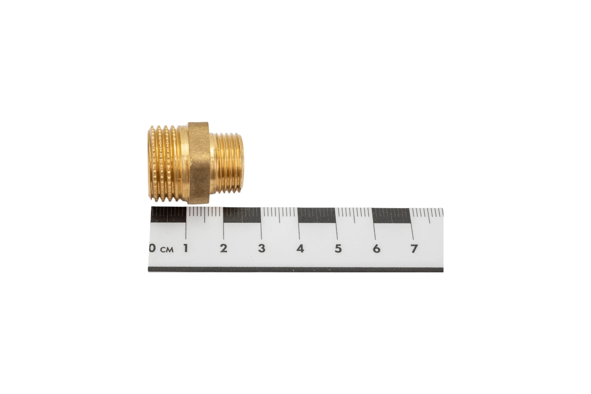 Ниппель переходной LD PRIDE DN15х10 (1/2"НР х 3/8"НР) латунь с биркой LD.65.513.15х10