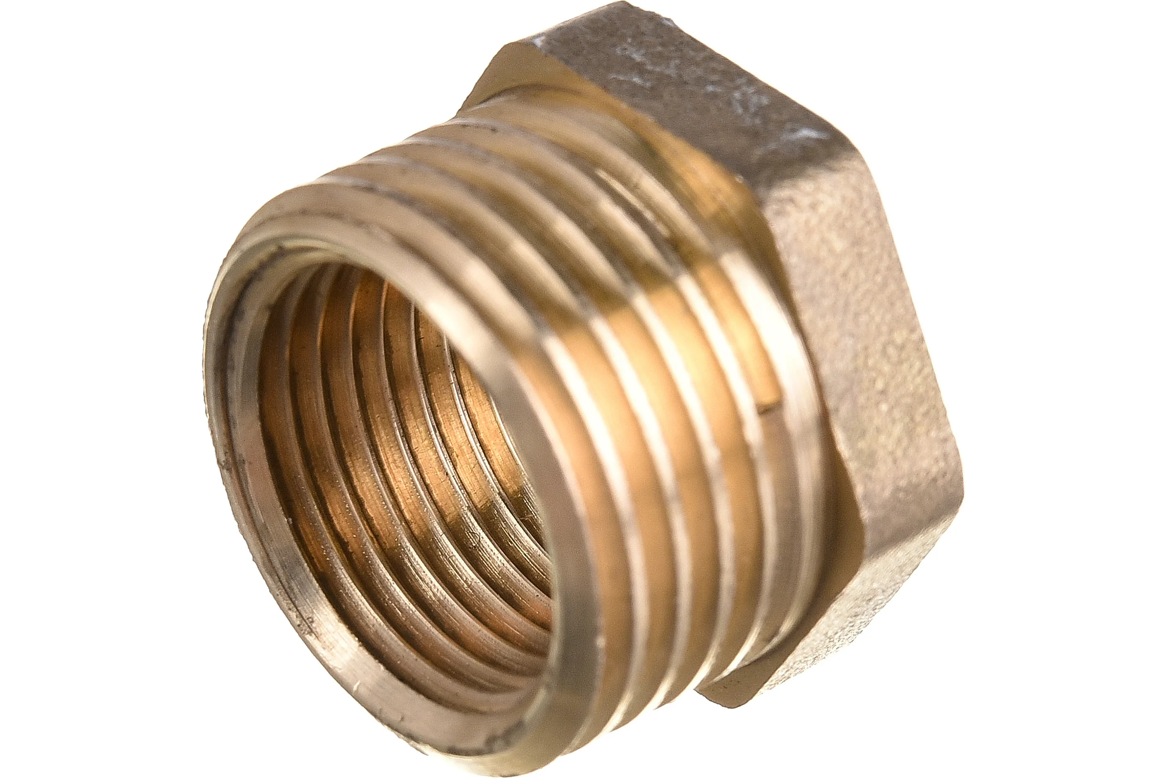 Футорка LD PRIDE DN15х10 (1/2" НР х 3/8" ВР) латунь никель с биркой LD.67.517.15х10