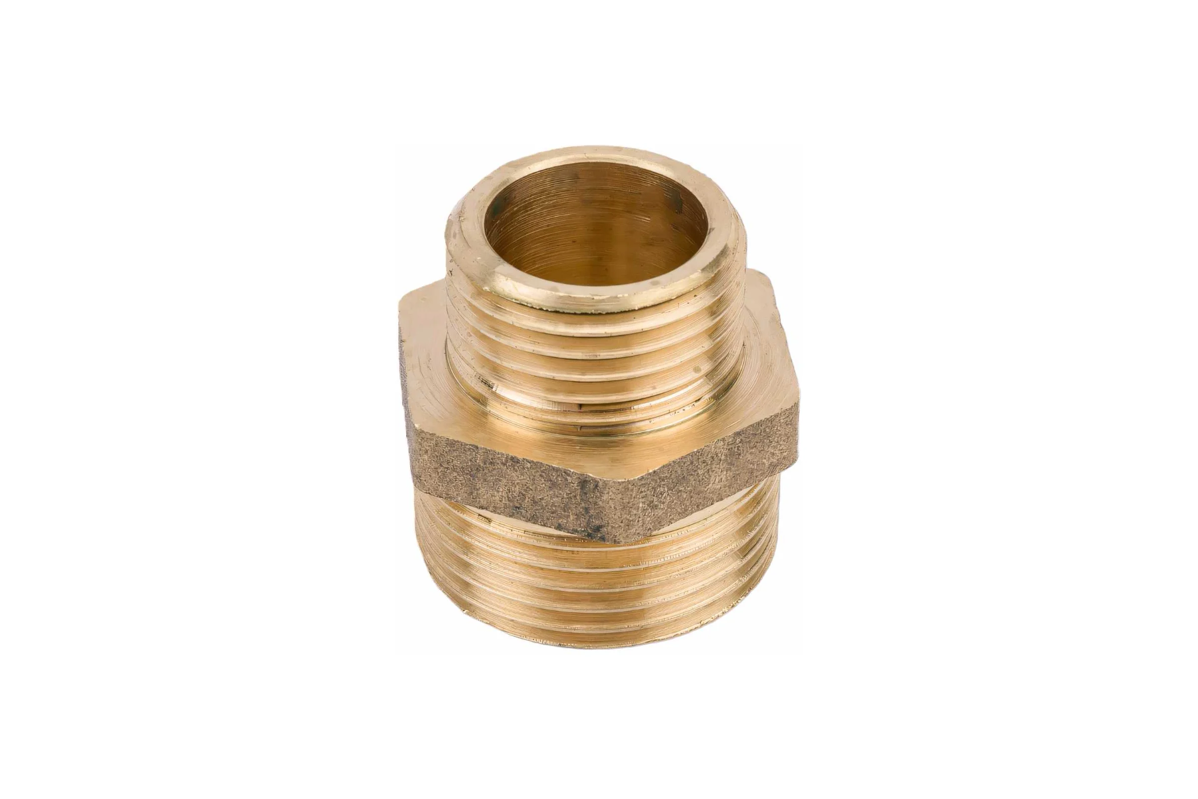 Ниппель переходной LD PRIDE DN20х15 (3/4"НР х 1/2"НР) латунь с биркой LD.65.513.20х15