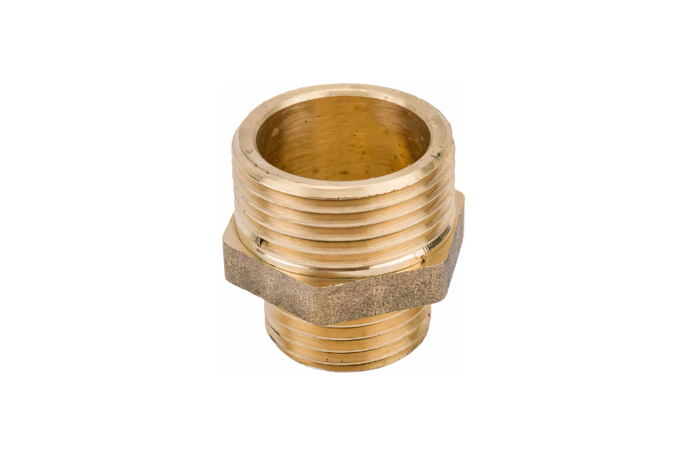 Ниппель переходной LD PRIDE DN20х15 (3/4"НР х 1/2"НР) латунь с биркой LD.65.513.20х15