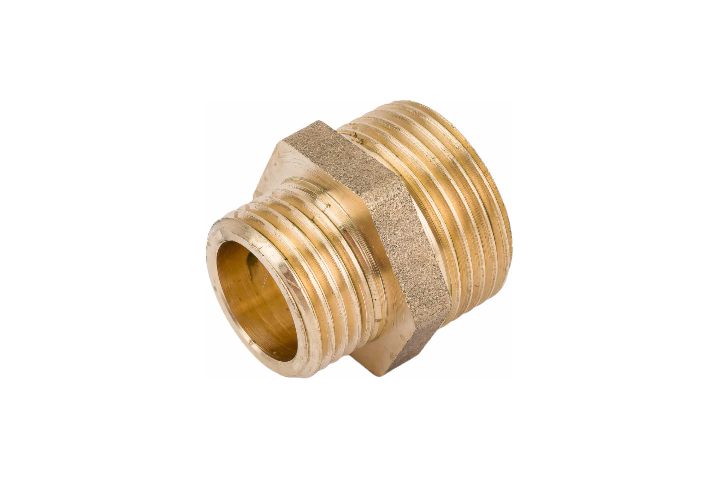 Ниппель переходной LD PRIDE DN20х15 (3/4"НР х 1/2"НР) латунь с биркой LD.65.513.20х15