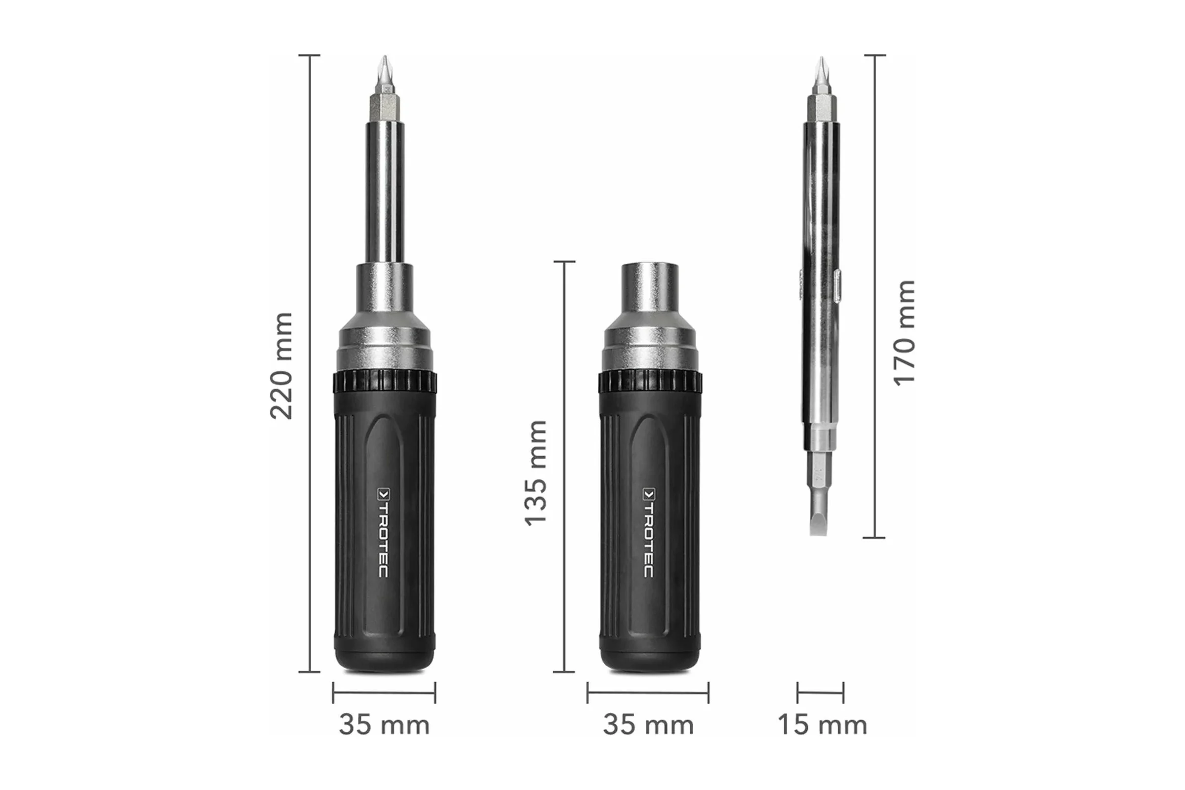 Отвертка с трещоткой TROTEC 9-в-1 4660000001