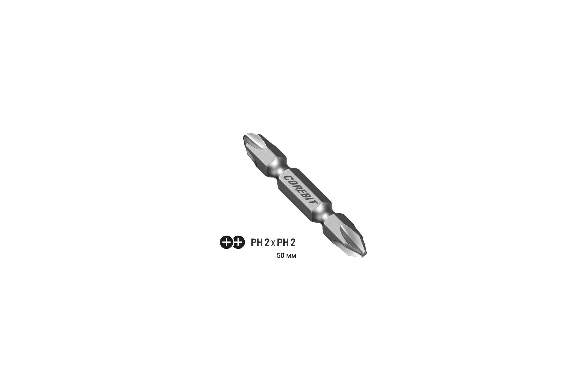 Бита 2Х COREBIT Ph2xPh2, 50 мм, 10 шт, бокс NOX 341702