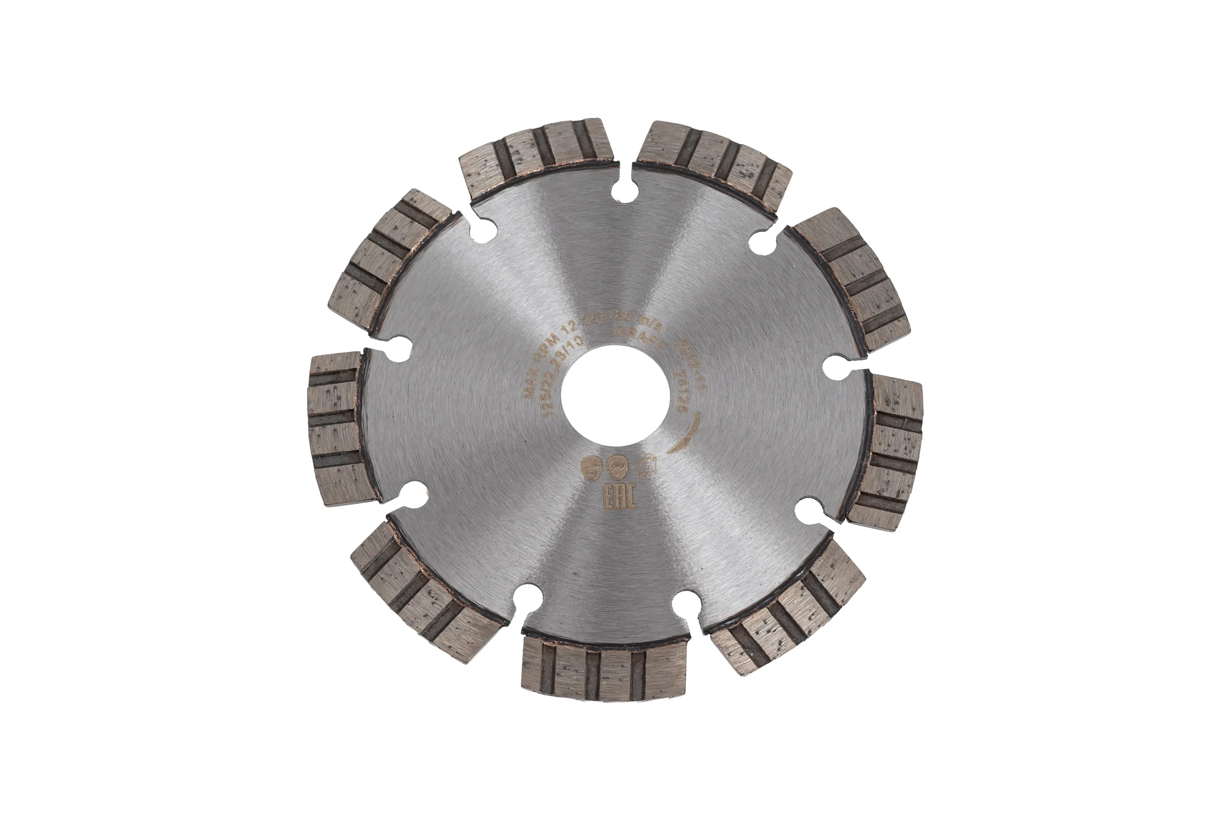Алмазный диск по армированному бетону Expert 125x10x2.2x22.23 мм GRAFF 24125