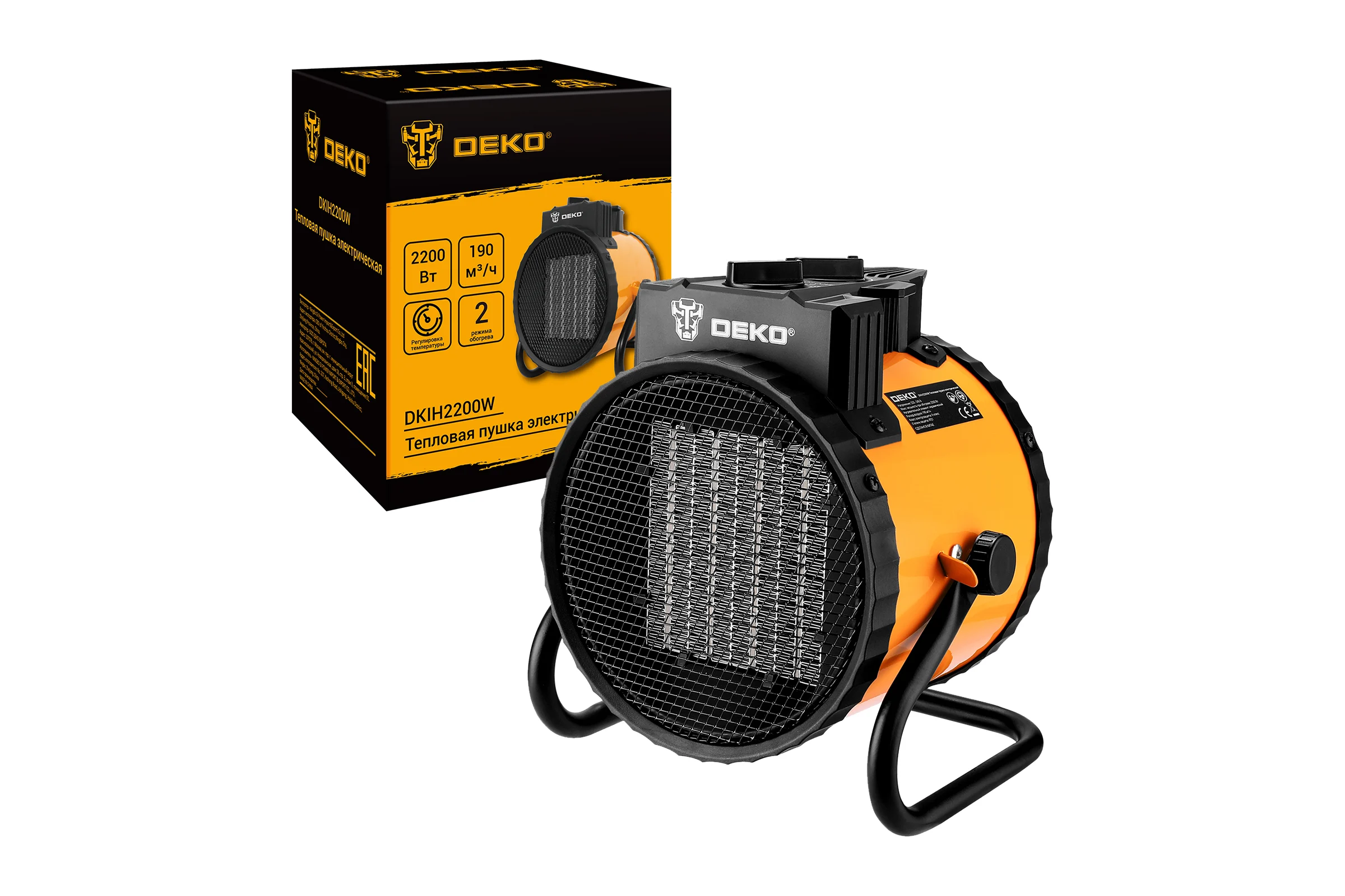 Тепловая электрическая пушка DEKO DKIH2200W, 2200Вт 082-1010