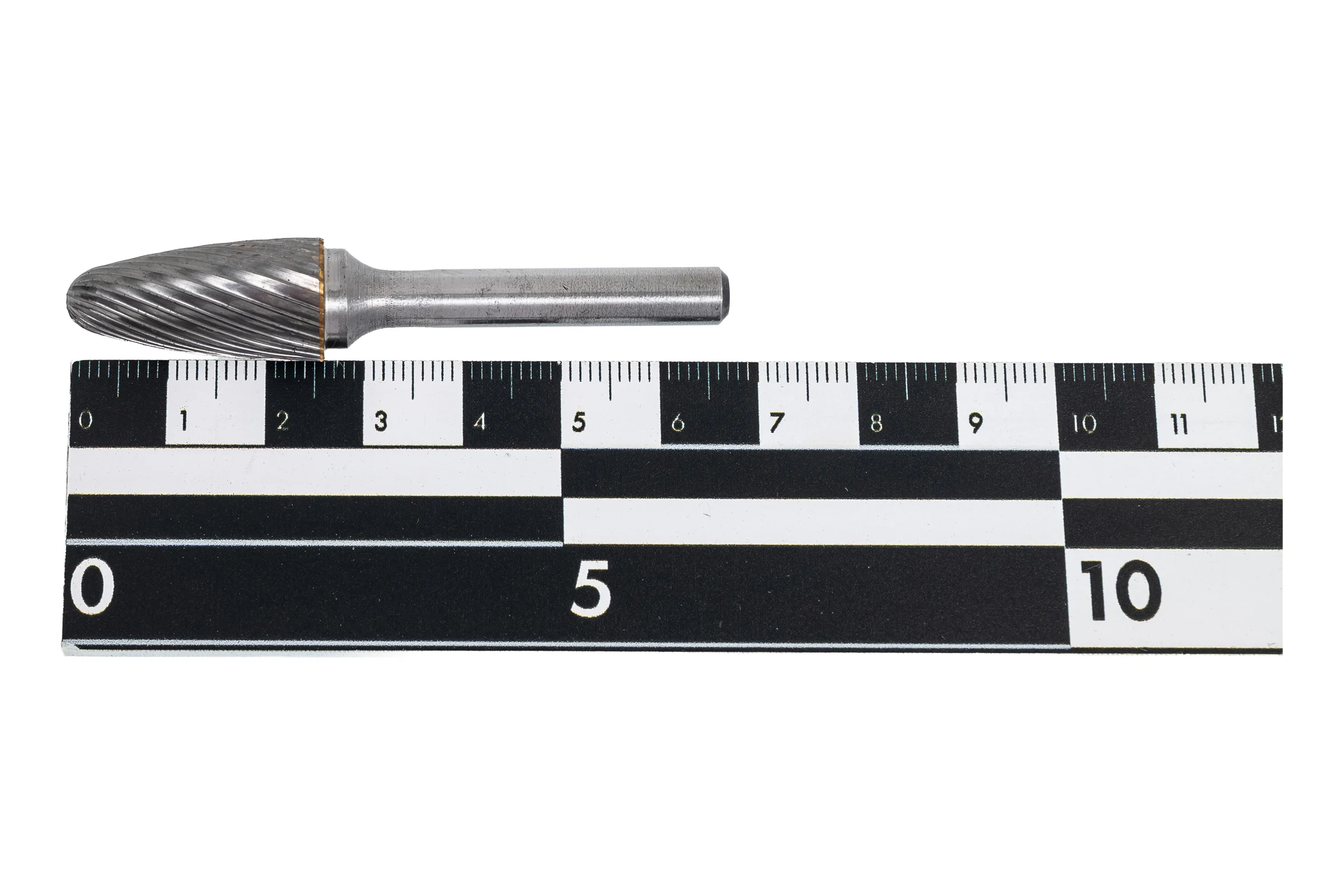 Борфреза гиперболическая со сфер торц(F) 12,5x25x65ВК8 dхв=6мм спиральная насечка Beltools ri.377.20
