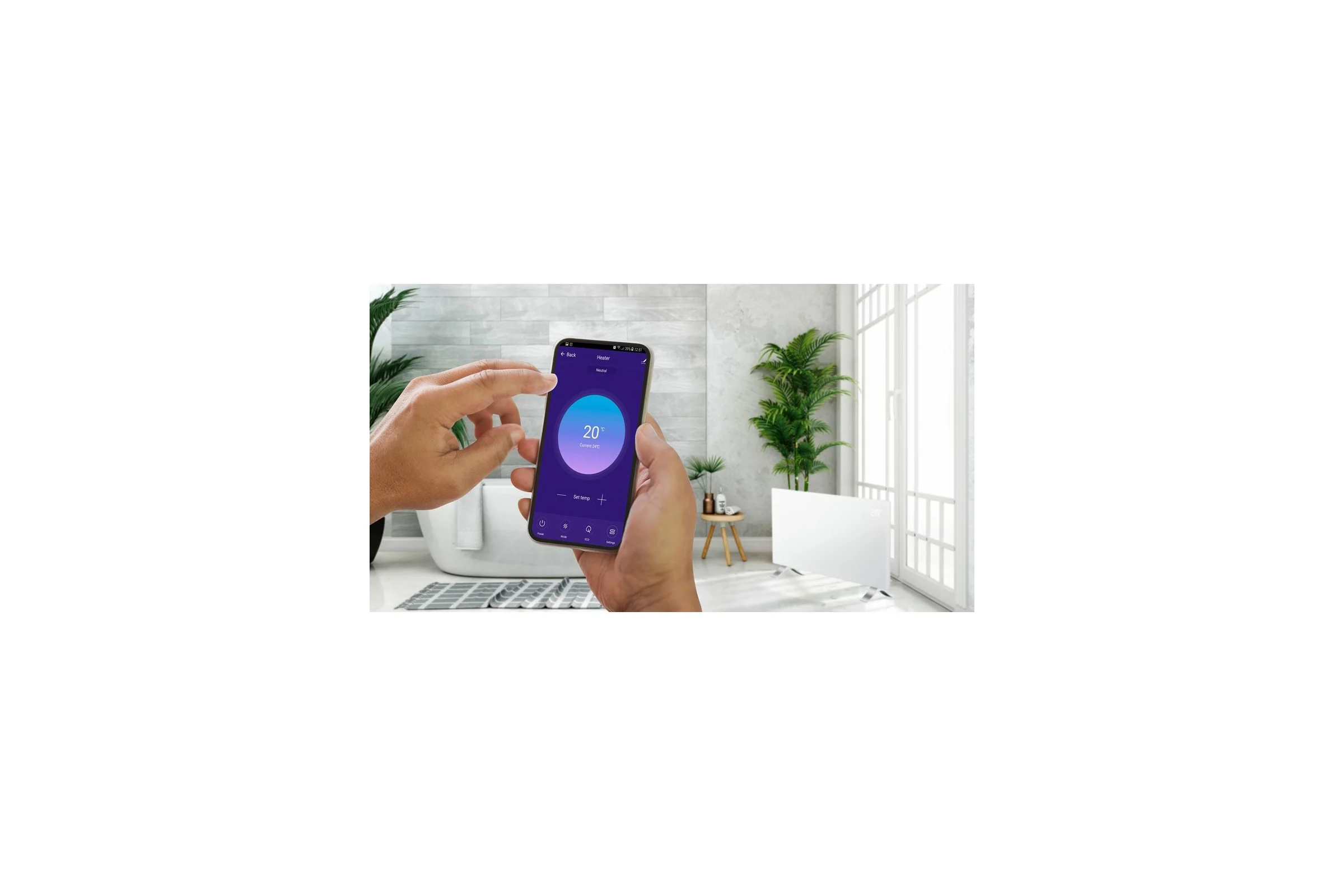 Электрический конвекторный обогреватель NEO Tools 2000 Вт, IP24, WIFI 90-095