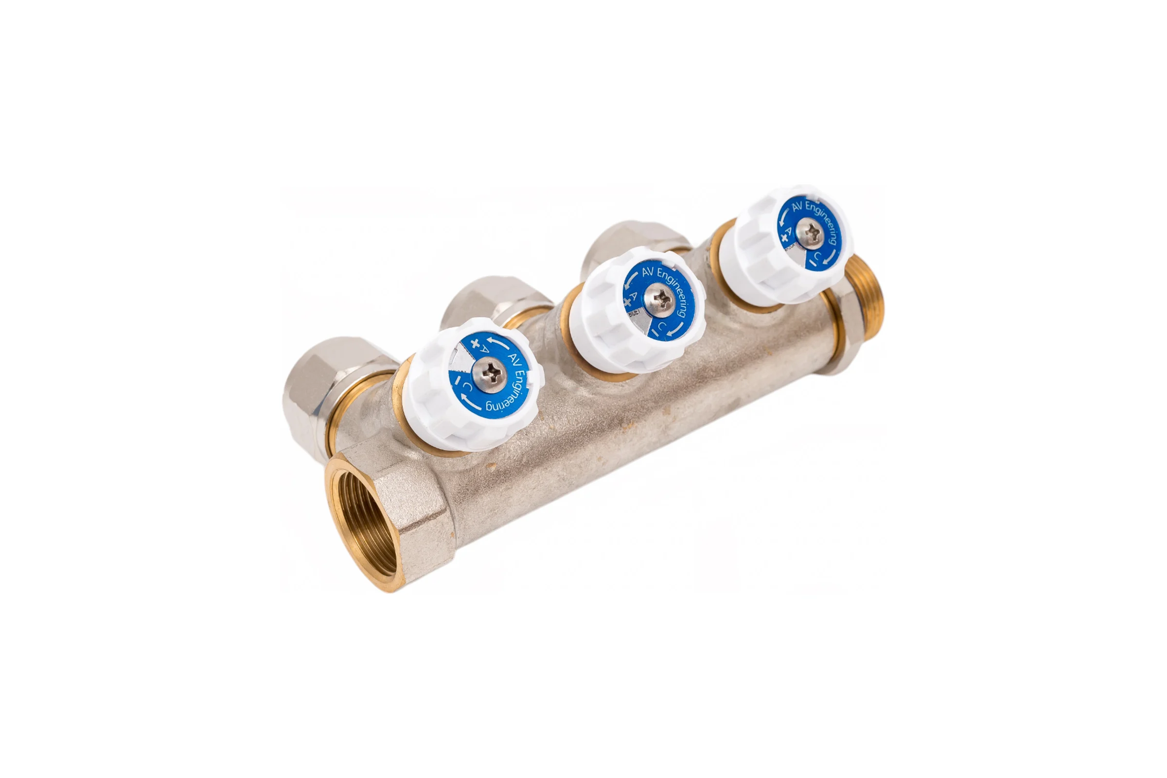 Коллектор AV Engineering с отсекающими вентилями, 3/4x3 выхода 16x2 AVE1132003