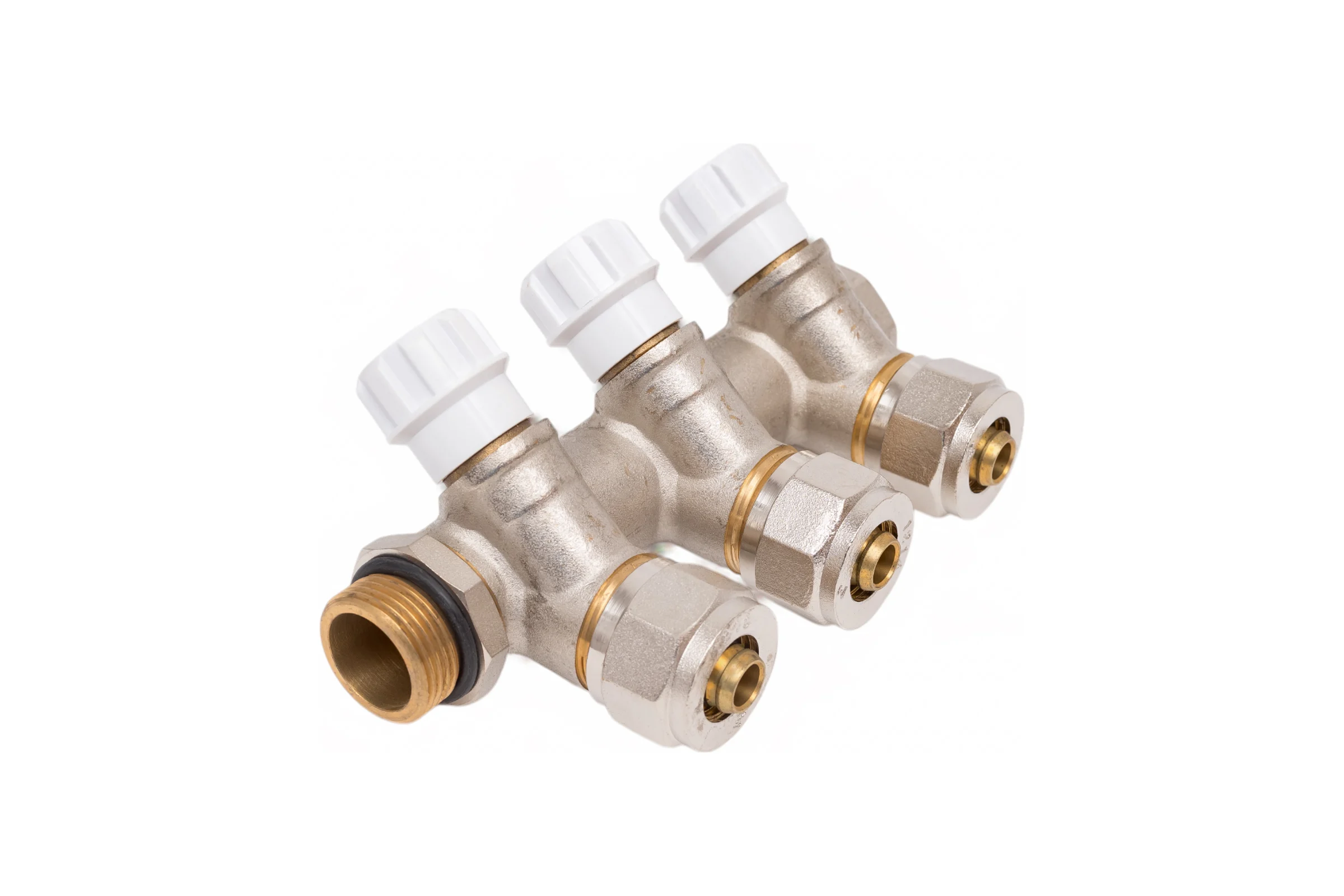 Коллектор AV Engineering с отсекающими вентилями, 3/4x3 выхода 16x2 AVE1132003