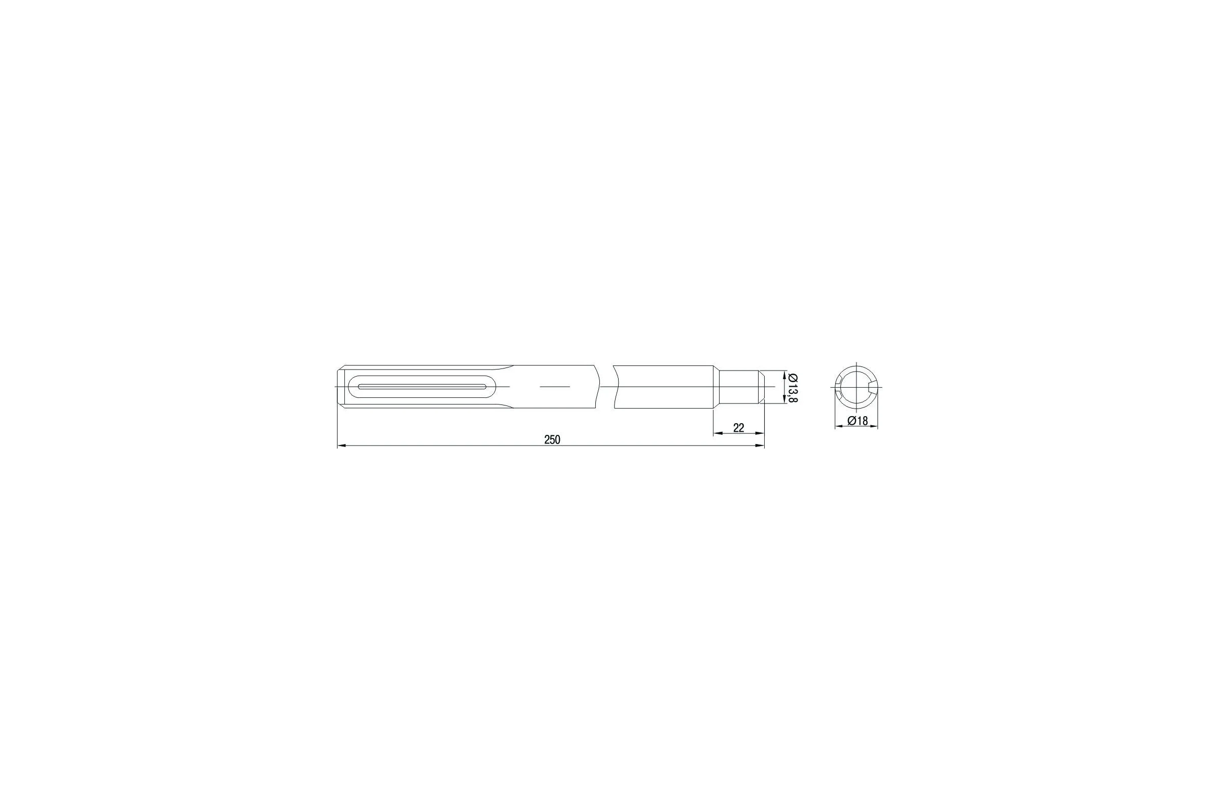 Насадка для перфоратора SDS-max 15х250 мм IEK TNP20-250-15