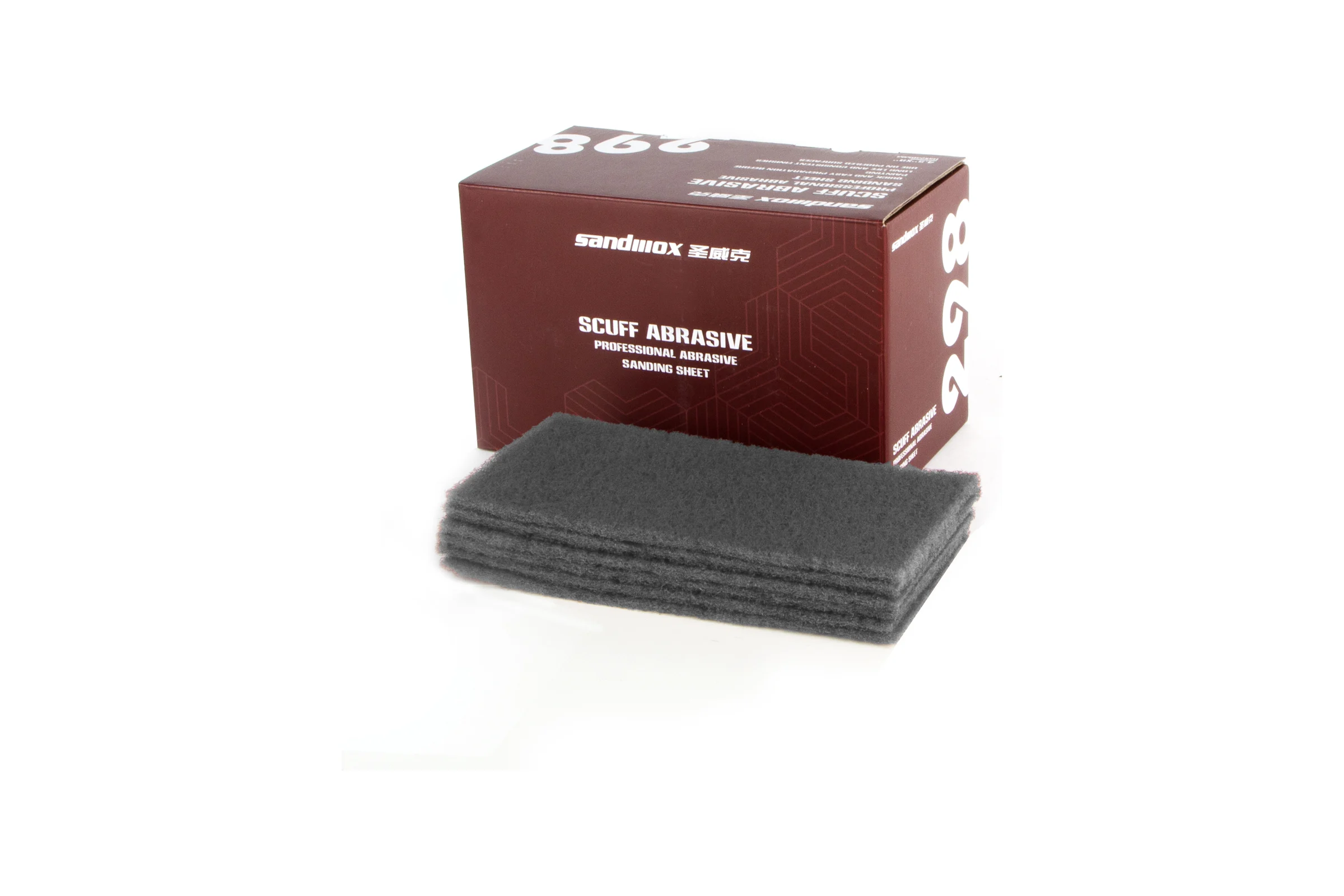 Лист шлифовальный на нетканой основе Premium Scuff 25 шт, 115х230 мм, Р1500, ультратонкий, серый SANDWOX 298.11.23.1500