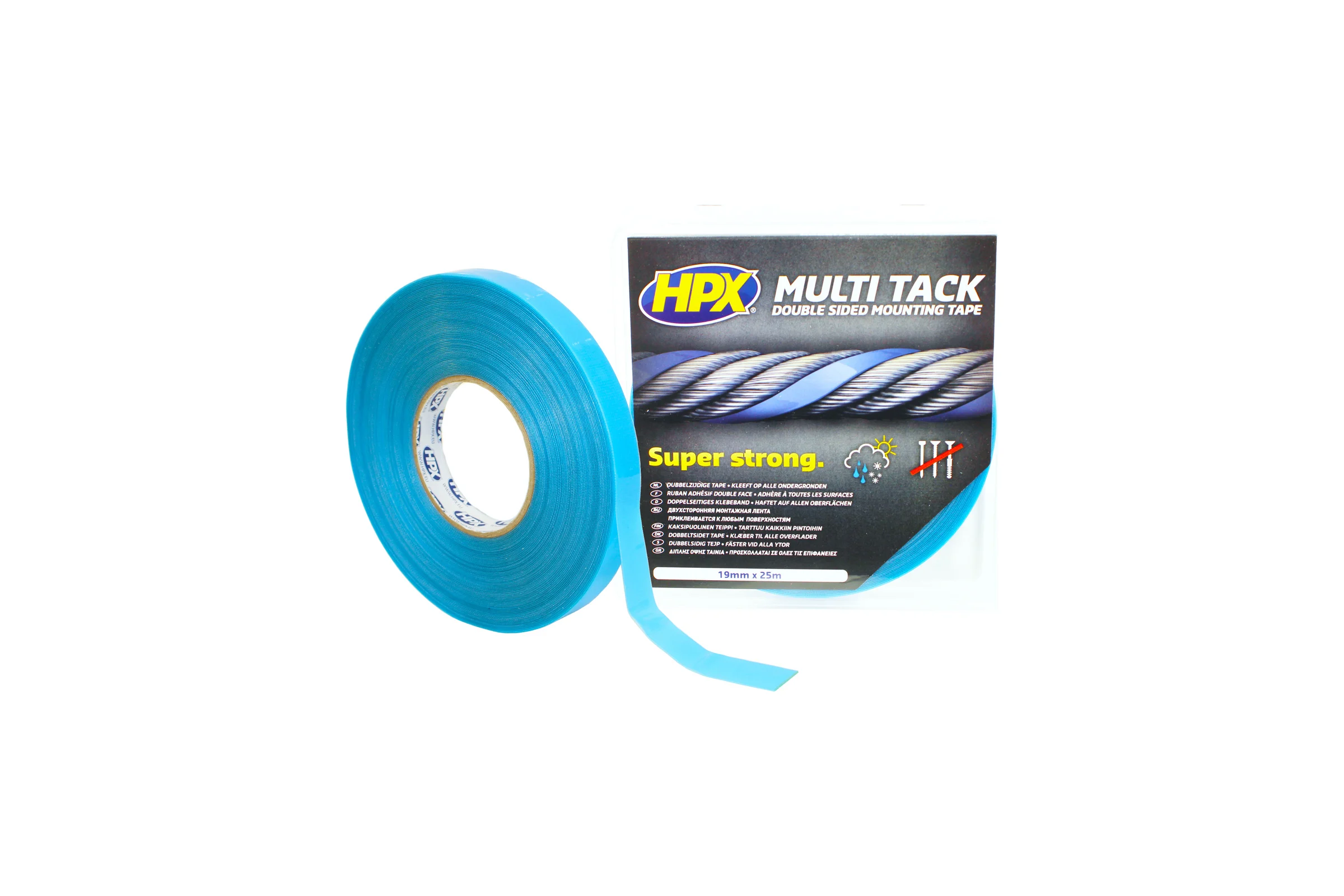 Двухсторонняя лента для монтажа LED профилей HPX MULTI TACK 19 мм х 25 м, прозрачная 5407004562056