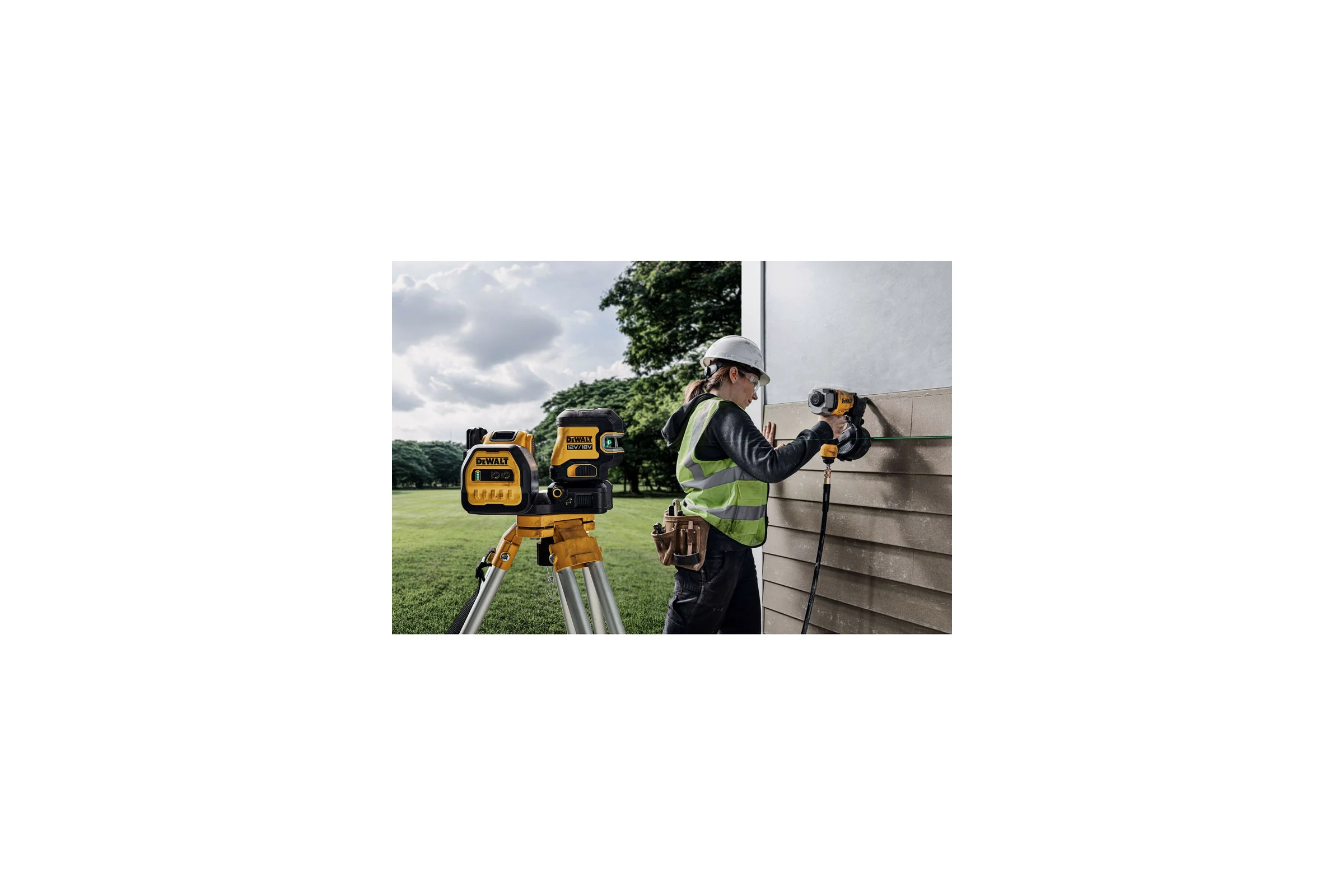 Лазерный построитель плоскостей Dewalt 18В, зеленый DCE825D1G18-QW