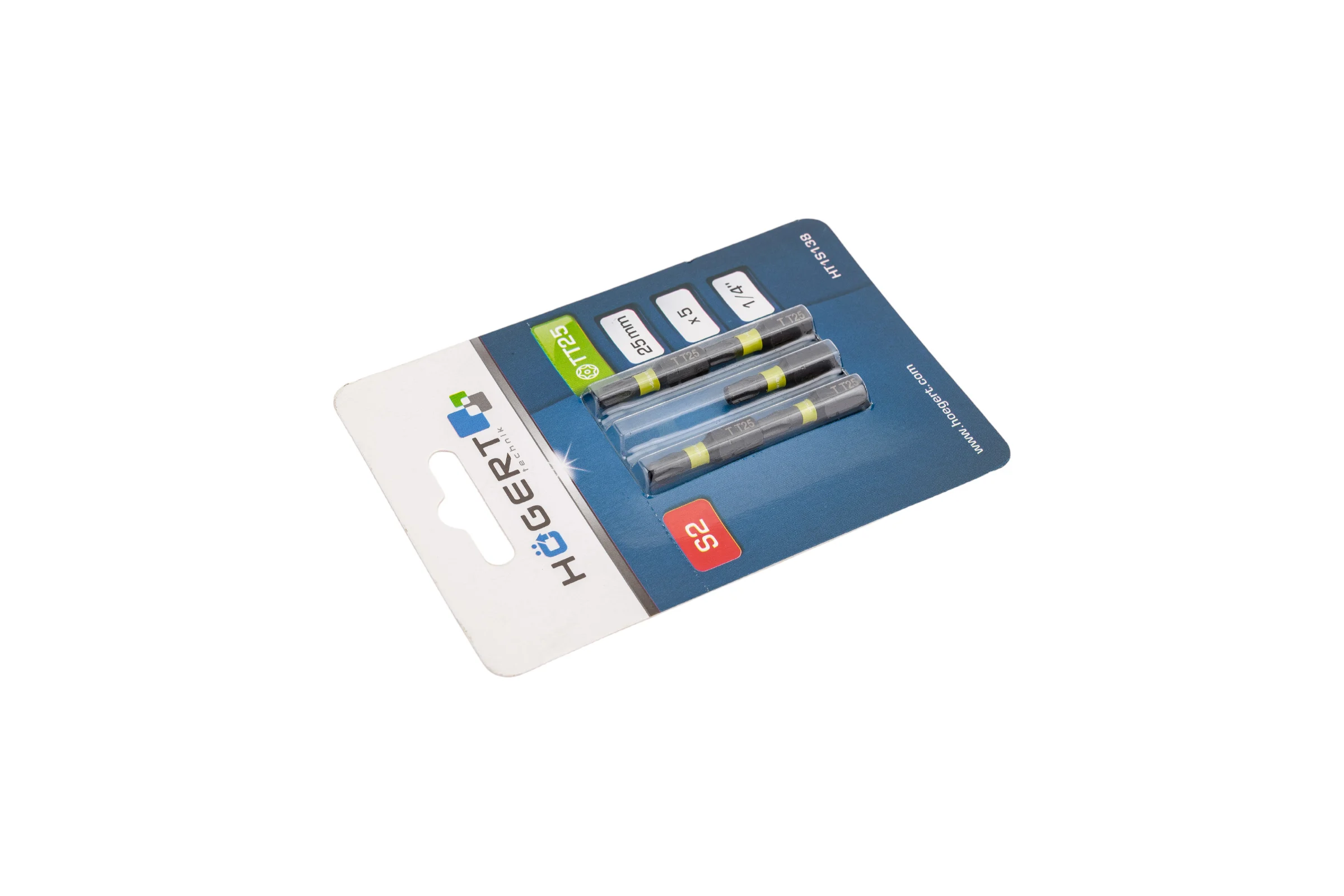 Биты ударные TORX 25, 25 мм, сталь S2, 5 шт HOEGERT TECHNIK HT1S138
