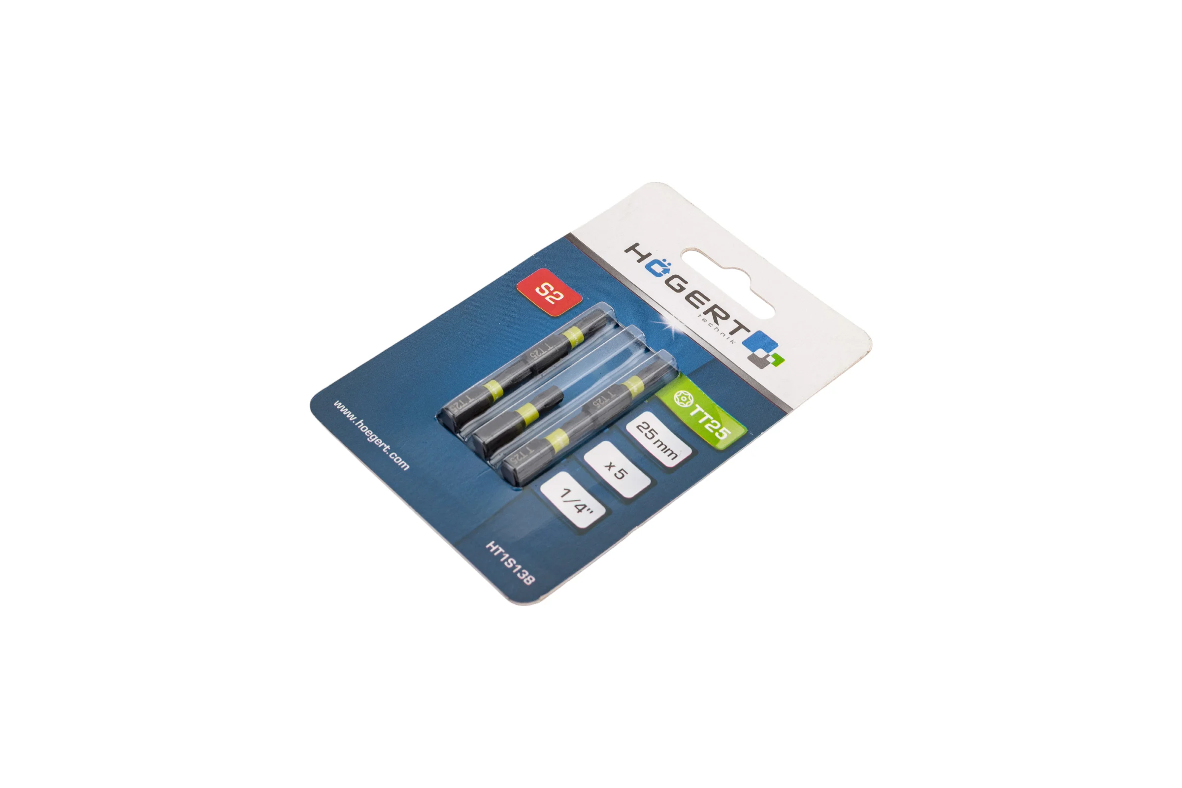 Биты ударные TORX 25, 25 мм, сталь S2, 5 шт HOEGERT TECHNIK HT1S138