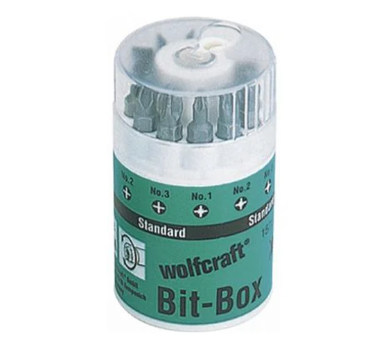 Набор бит стандартной серии Solid с упаковкой Bit-Box (10 предметов) Wolfcraft 1575000