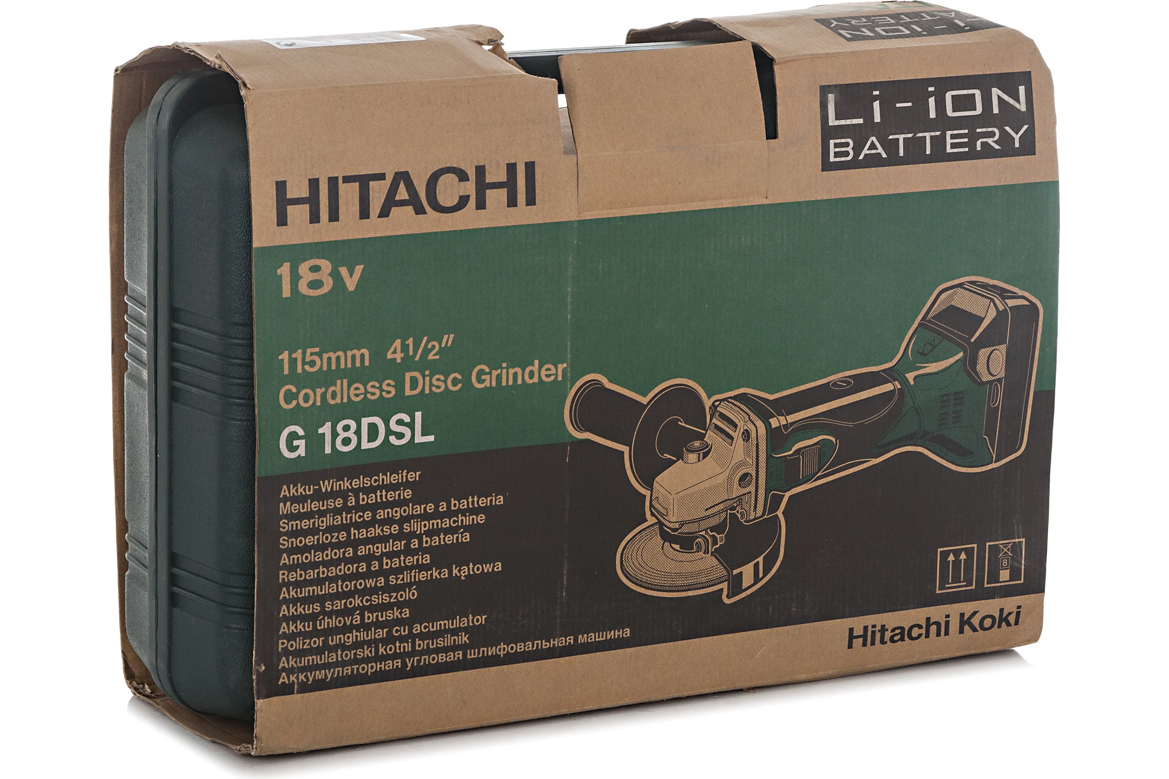 Аккумуляторная угловая шлифмашина HITACHI G18DSL