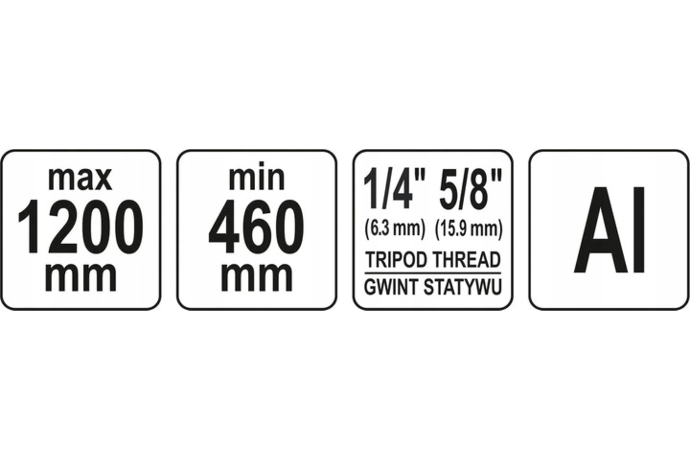 Штатив алюминиевый 460-1200 мм YATO YT-30475