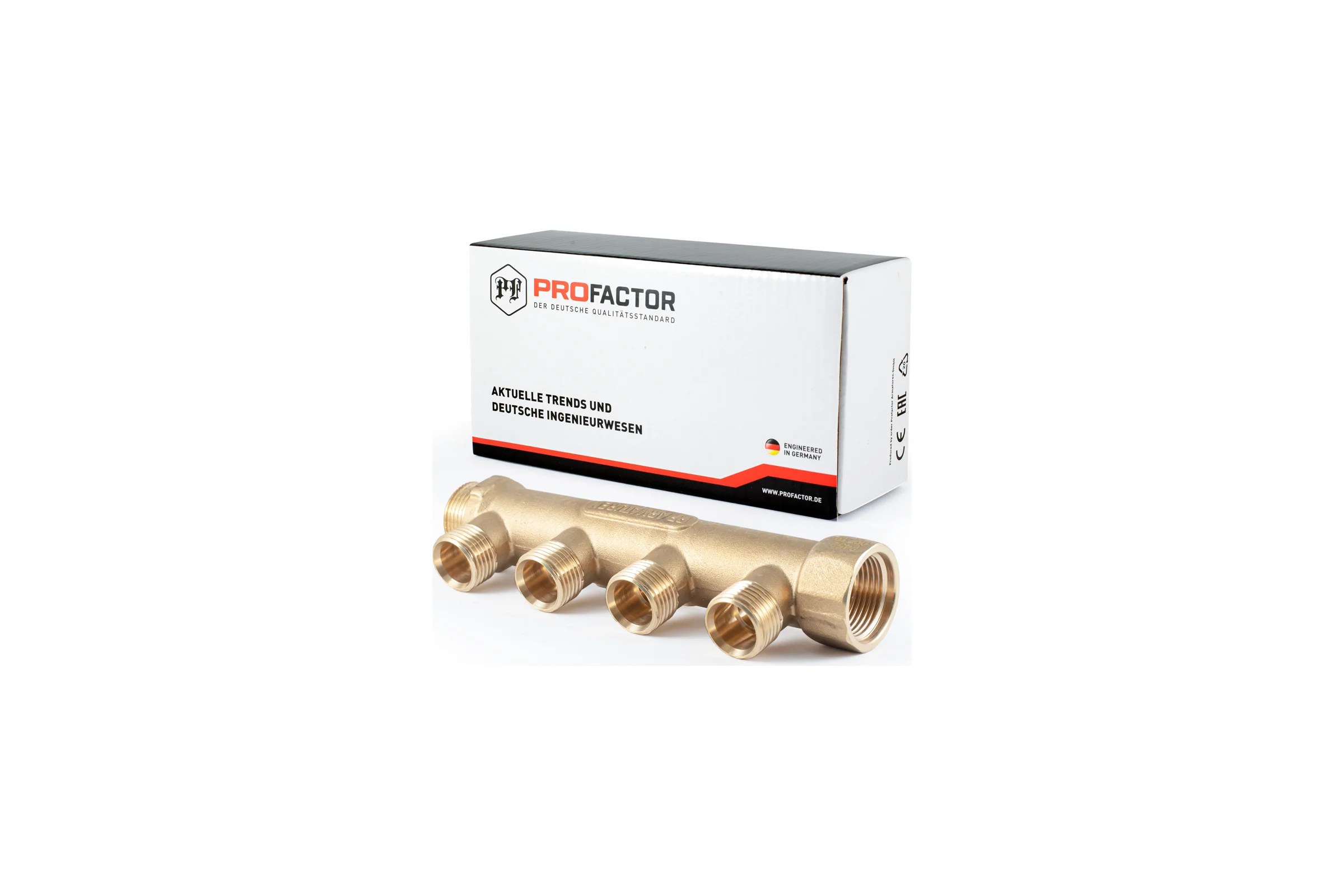 Коллектор латунный PROFACTOR в/н 3/4" х 4 вых 1/2" нар PF MF 262.4