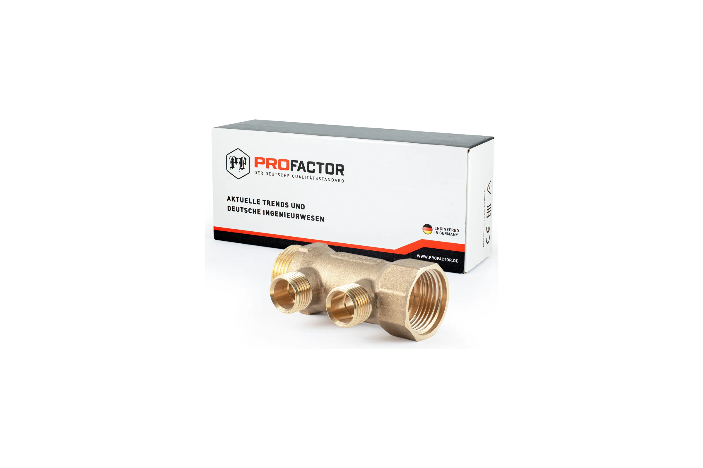 Коллектор латунный PROFACTOR в/н 1" х 2 вых 1/2" нар PF MF 263.2