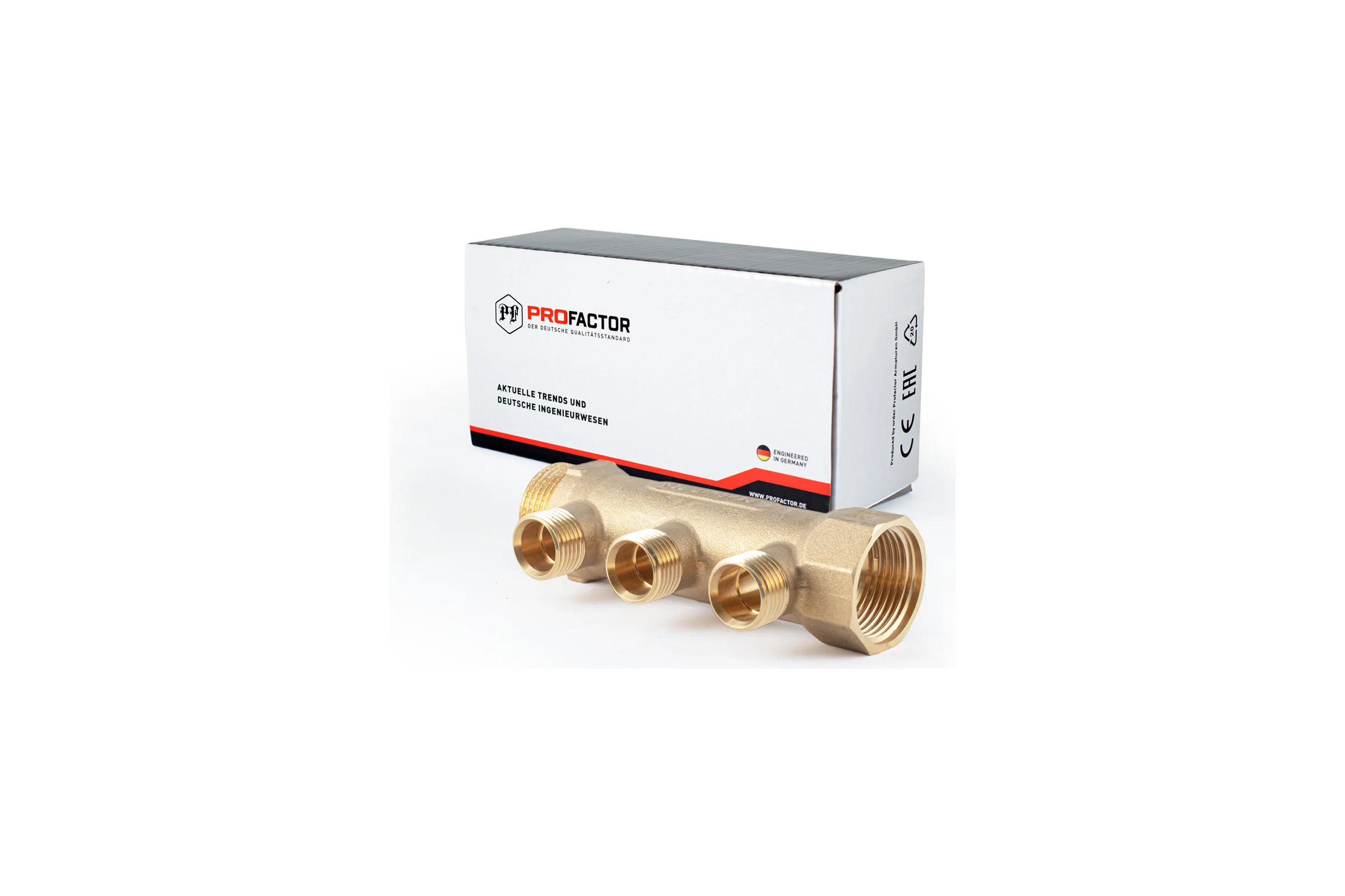 Коллектор латунный PROFACTOR в/н 1" х 3 вых 1/2" нар PF MF 263.3