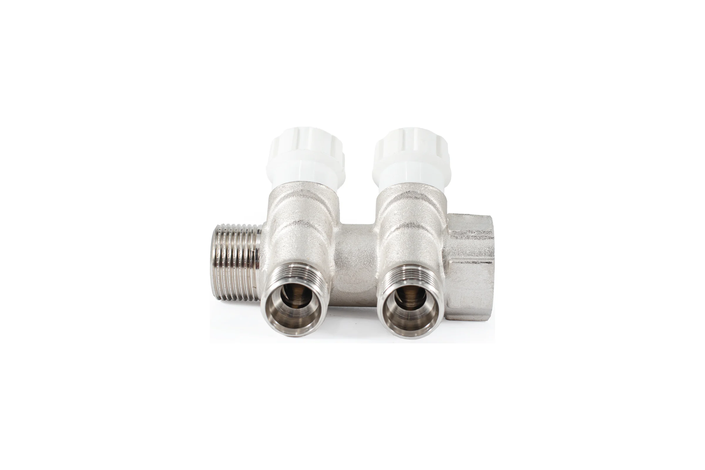 Коллектор с регулировочными вентилями PROFACTOR в/н 3/4" х 2 вых 1/2"нар  PF MV 268.2