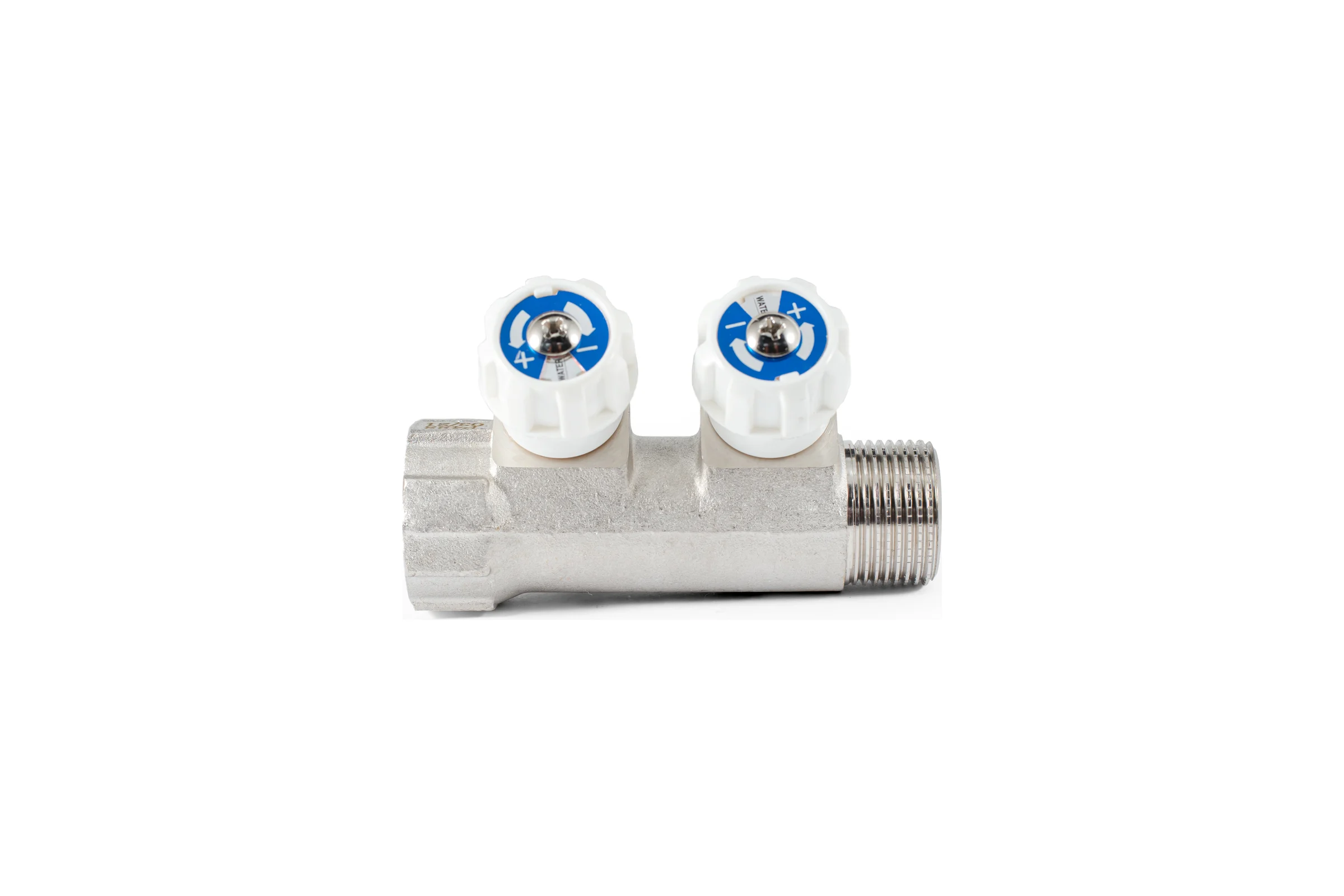 Коллектор с регулировочными вентилями PROFACTOR в/н 3/4" х 2 вых 1/2"нар  PF MV 268.2