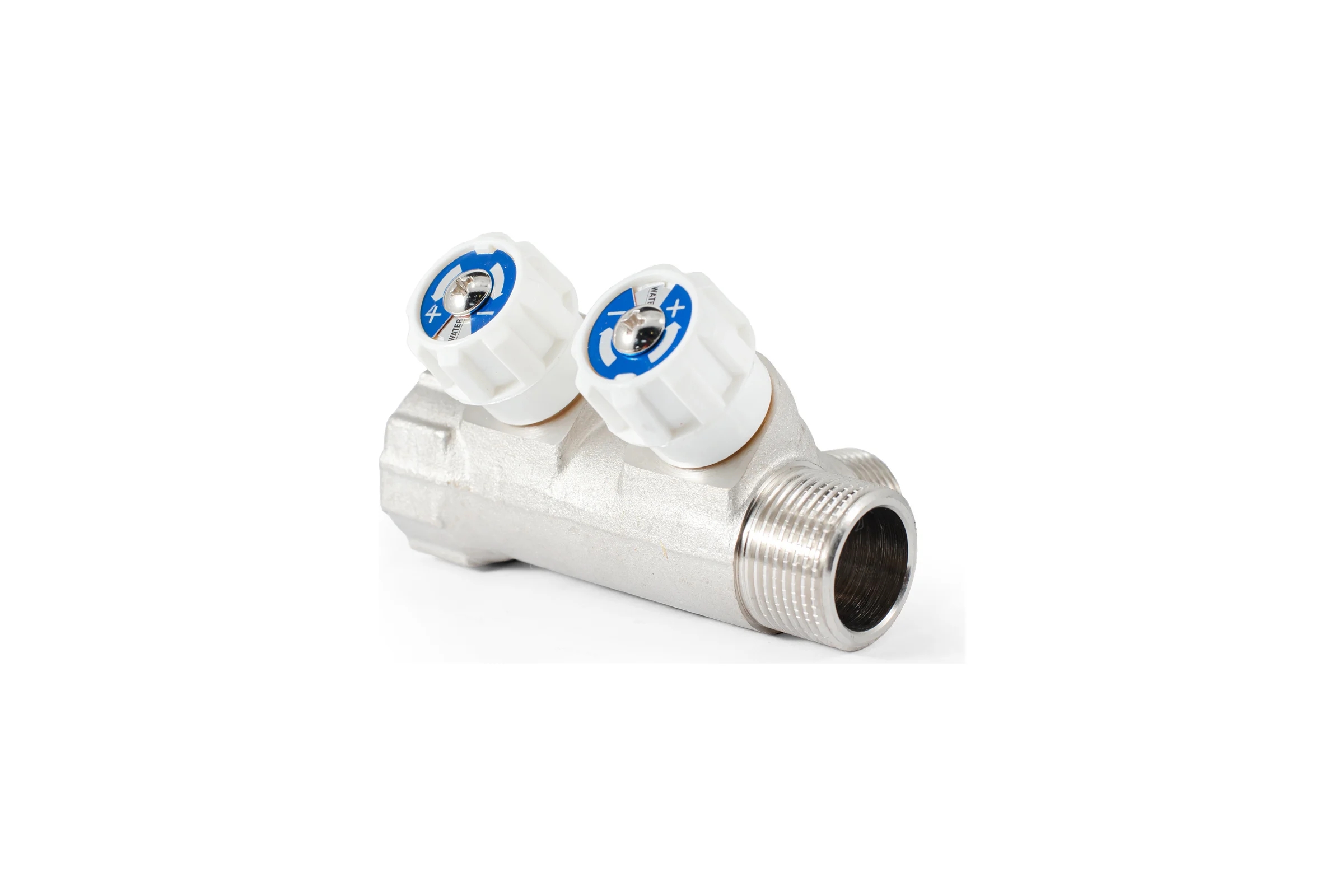 Коллектор с регулировочными вентилями PROFACTOR в/н 3/4" х 2 вых 1/2"нар  PF MV 268.2