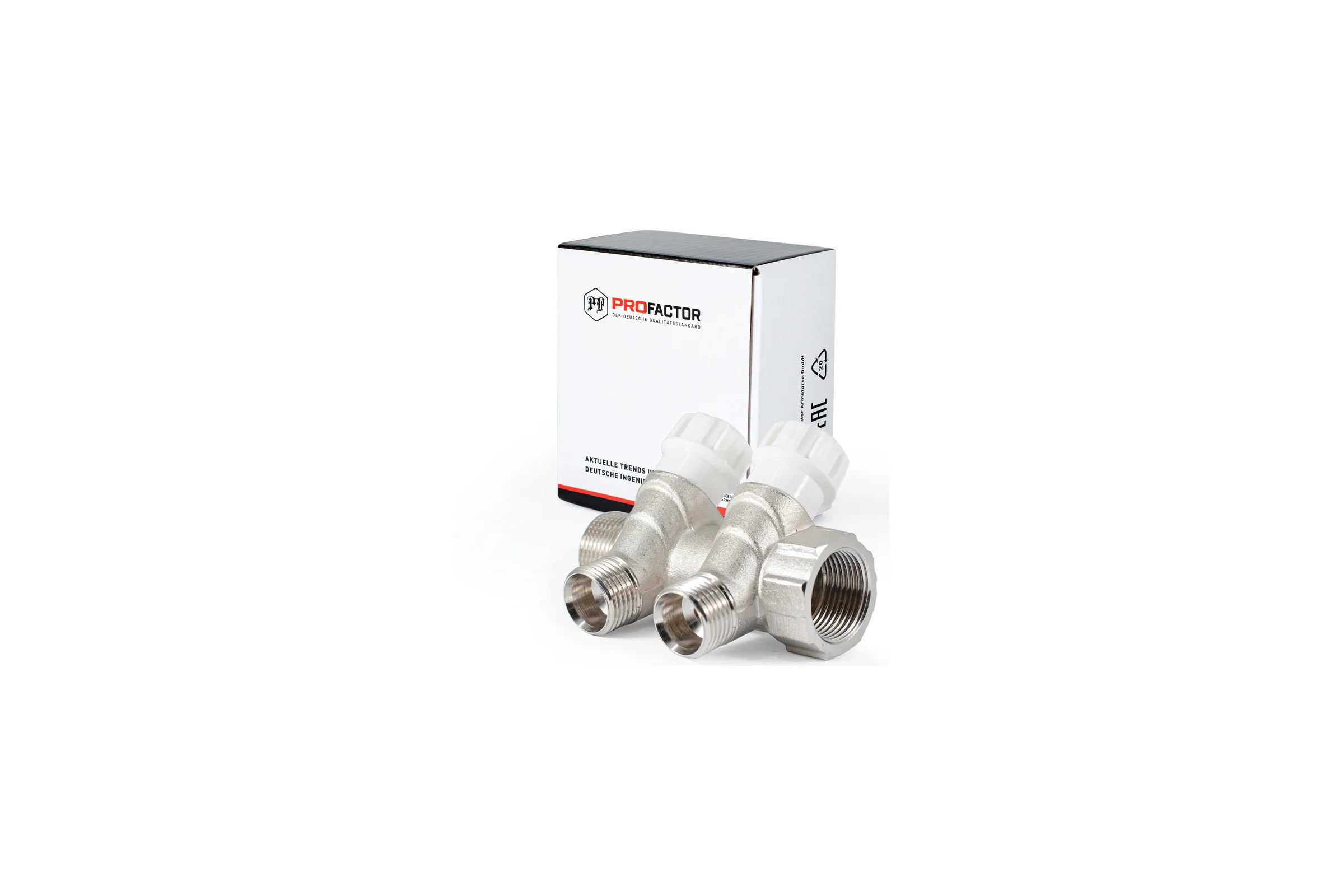 Коллектор с регулировочными вентилями PROFACTOR в/н 3/4" х 2 вых 1/2"нар  PF MV 268.2