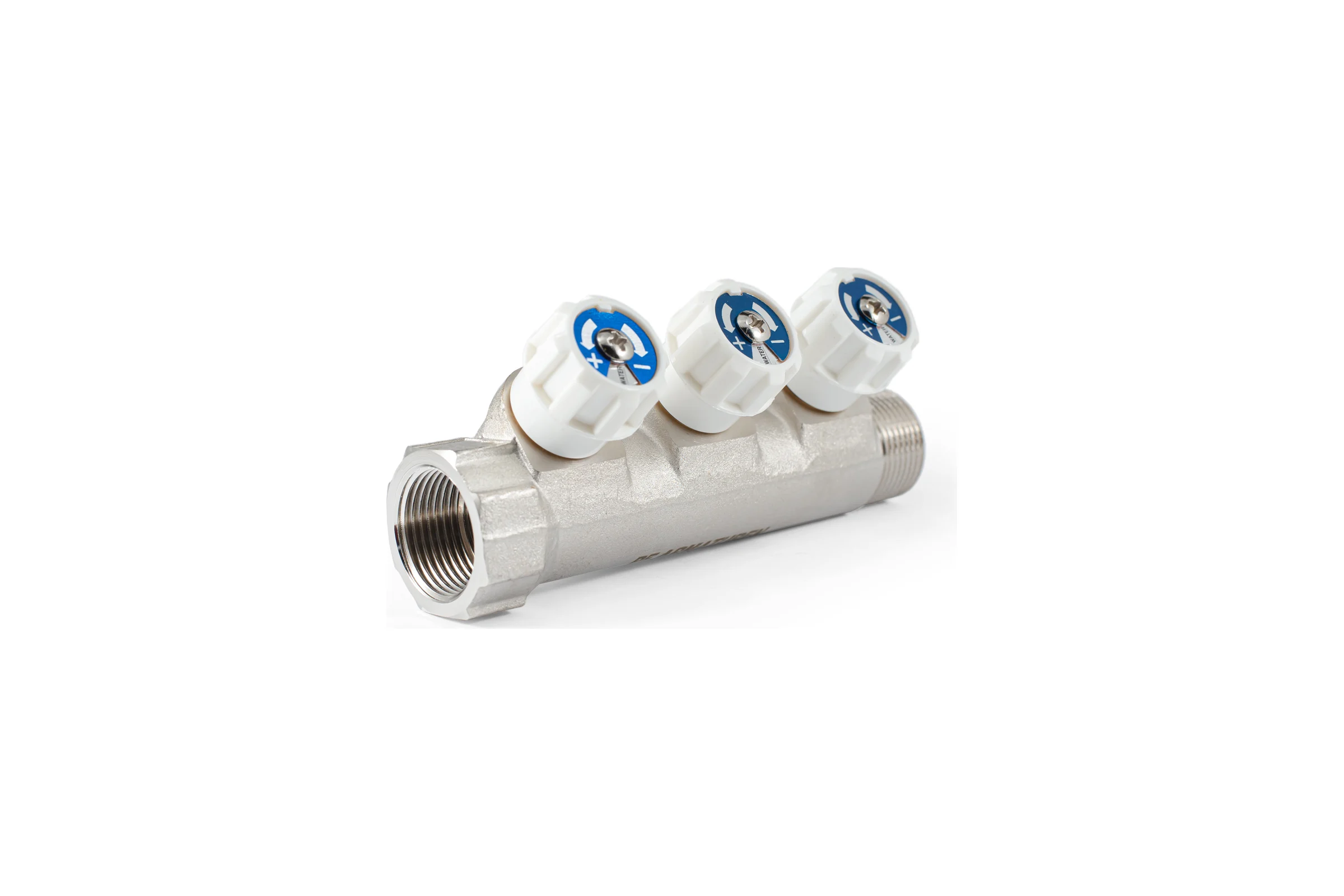 Коллектор с регулировочными вентилями PROFACTOR в/н 3/4" х 3 вых 1/2"нар PF MV 268.3